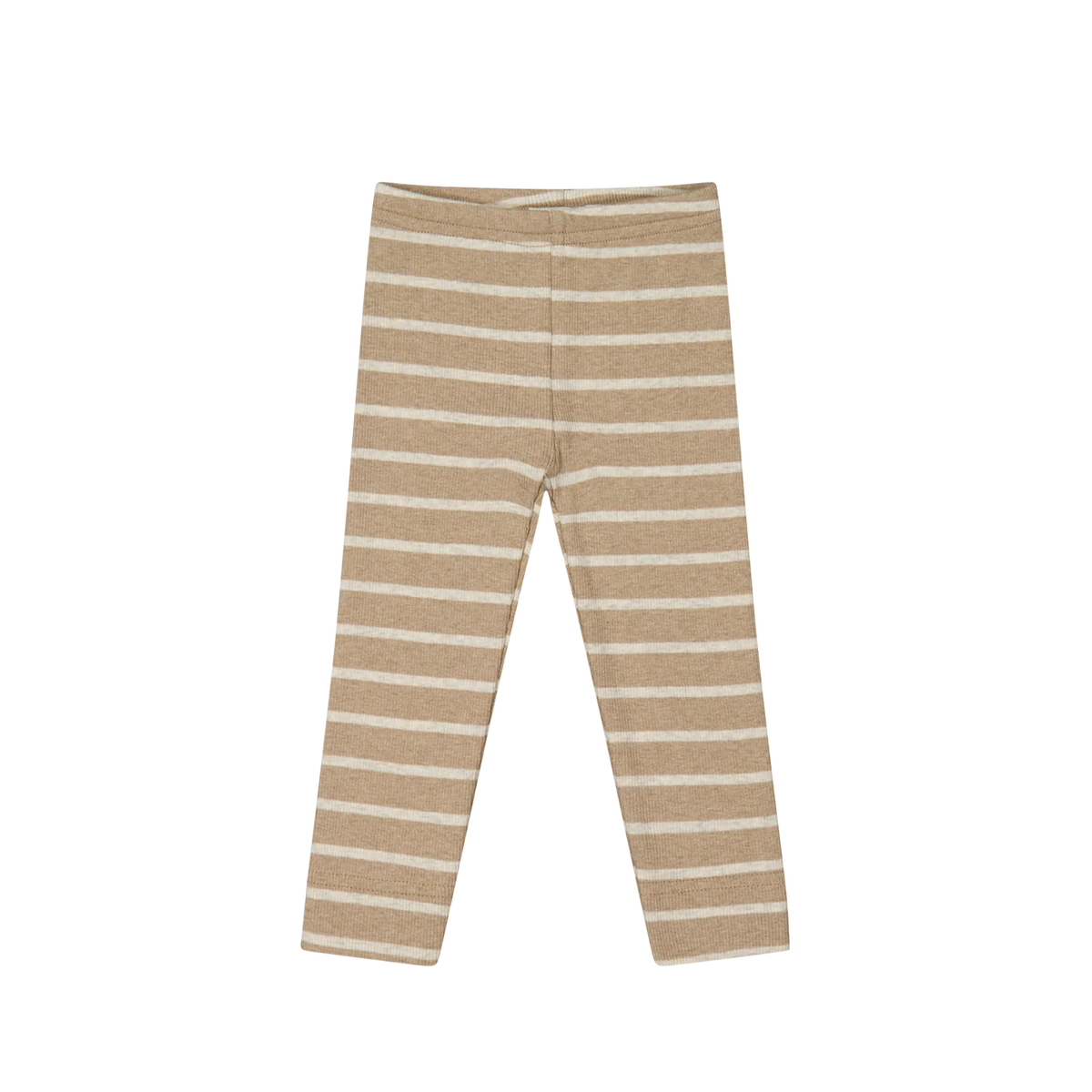 jamie kay organic cotton fine rib leggings - elias stripe sable marle