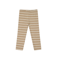 jamie kay organic cotton fine rib leggings - elias stripe sable marle