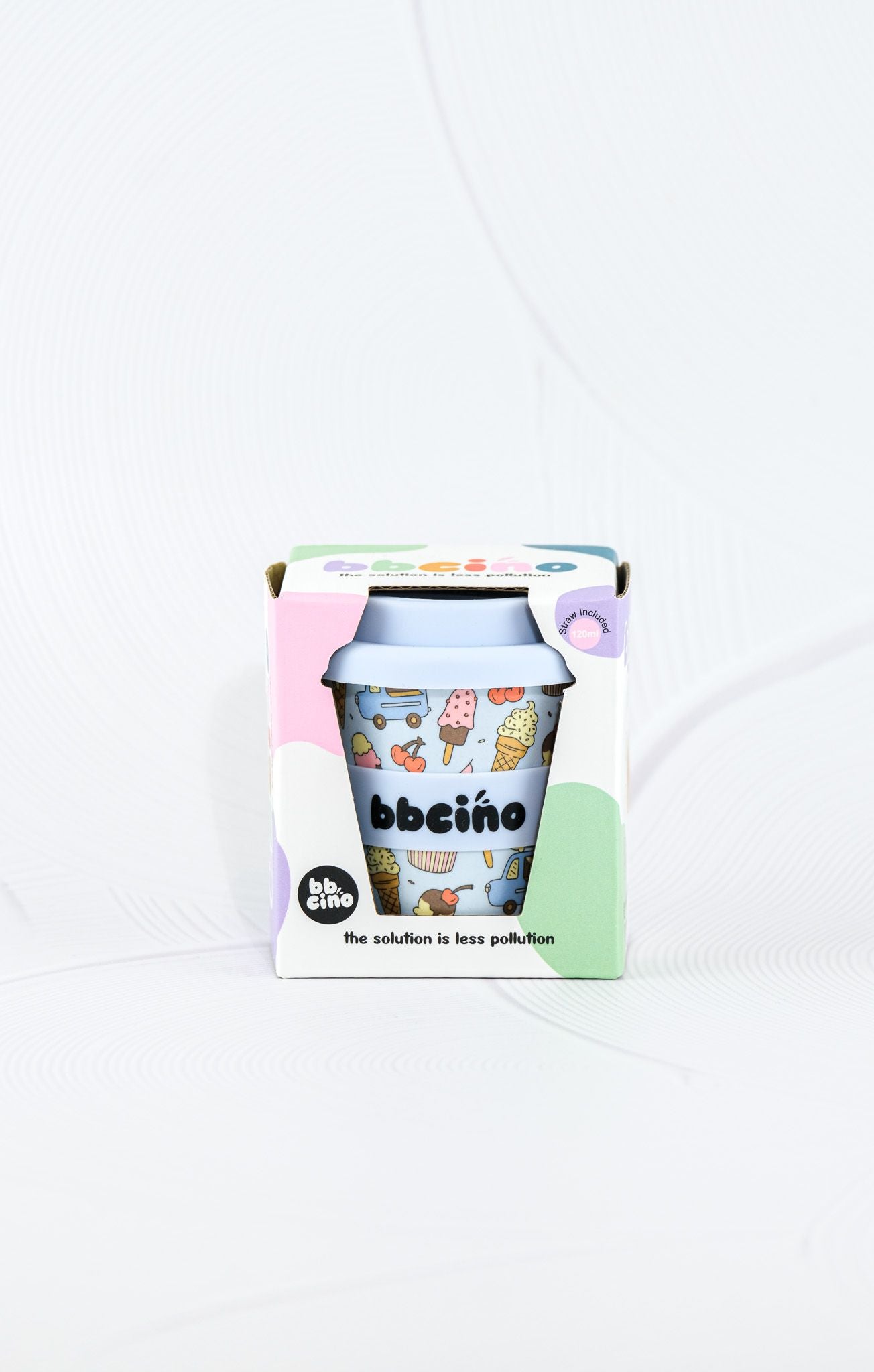 bbcino cup - scoops in blue - 120ml