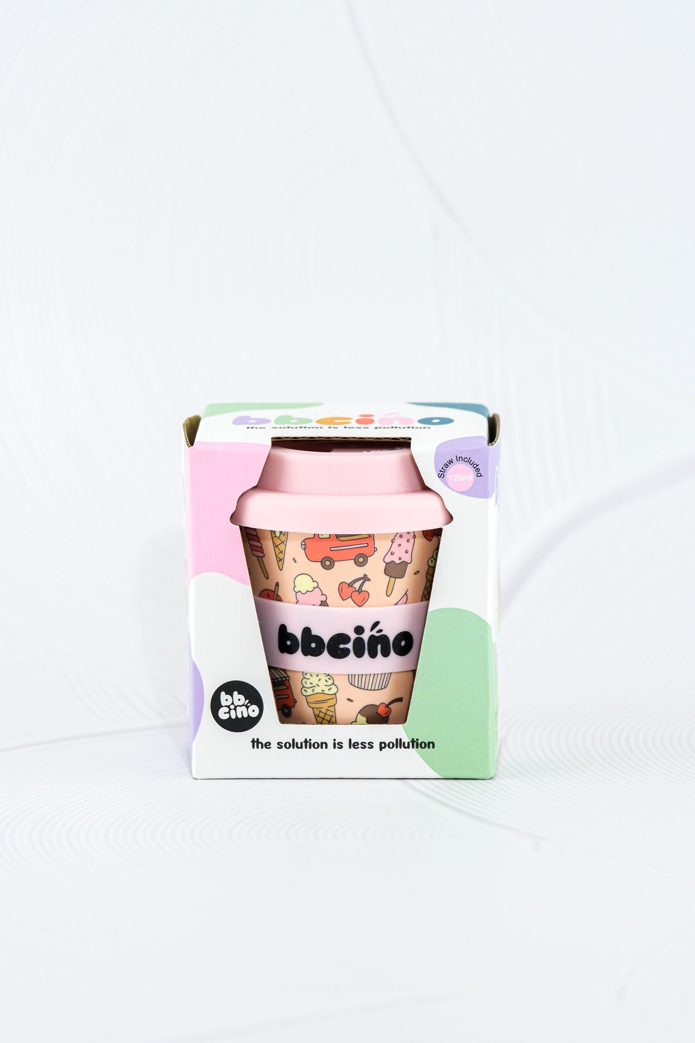 bbcino cup - scoops in pink - 120ml