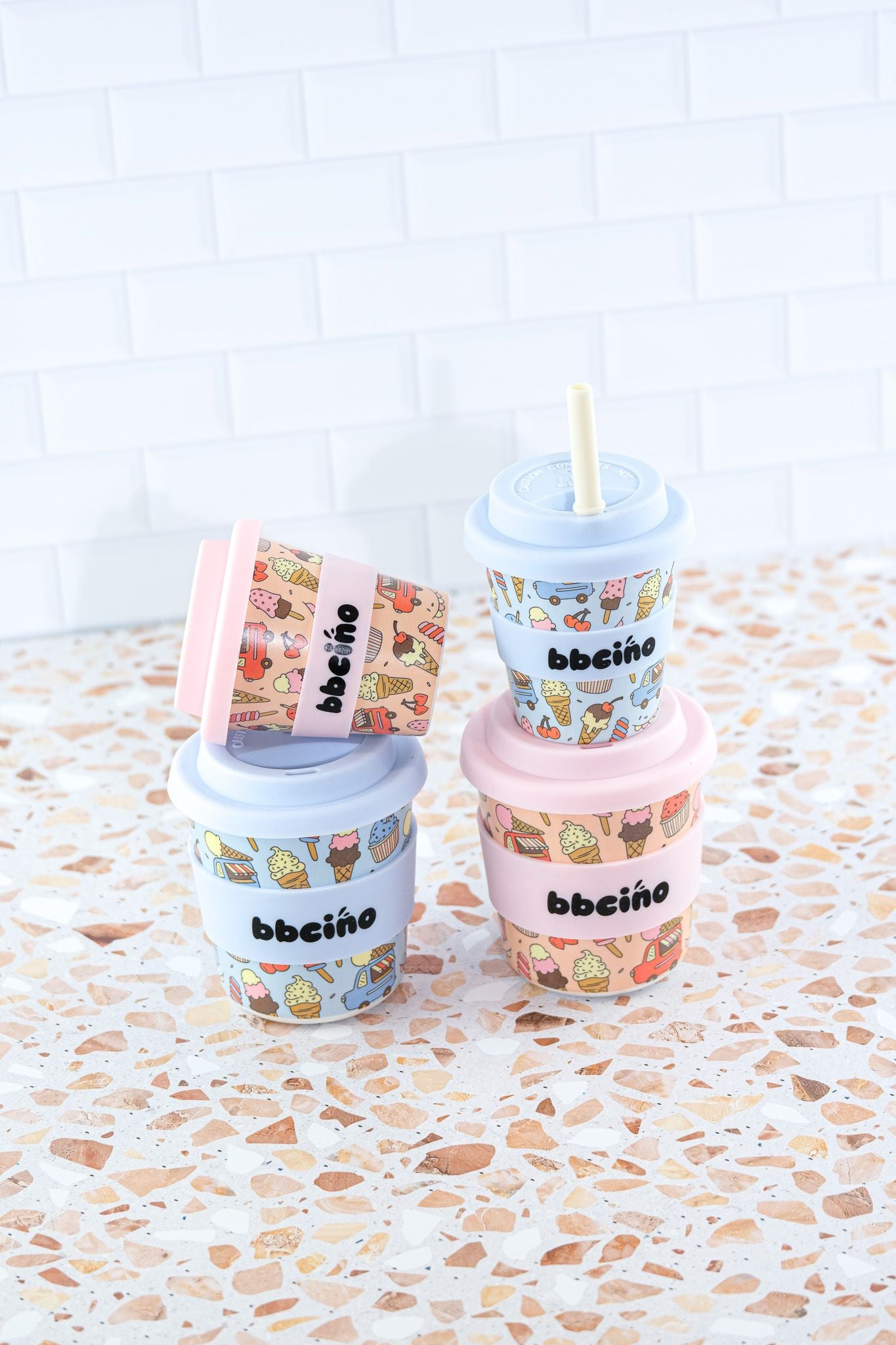 bbcino cup - scoops in pink - 120ml