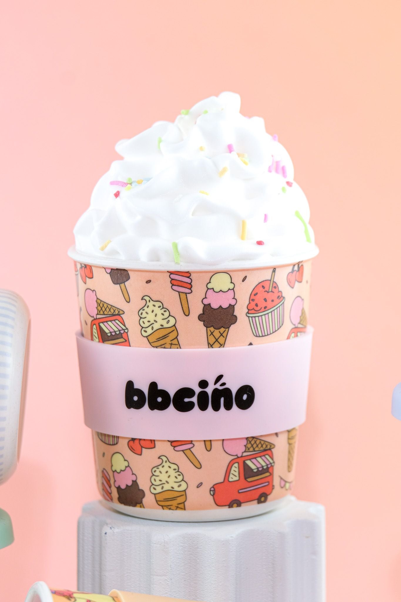 bbcino cup - scoops in pink - 120ml