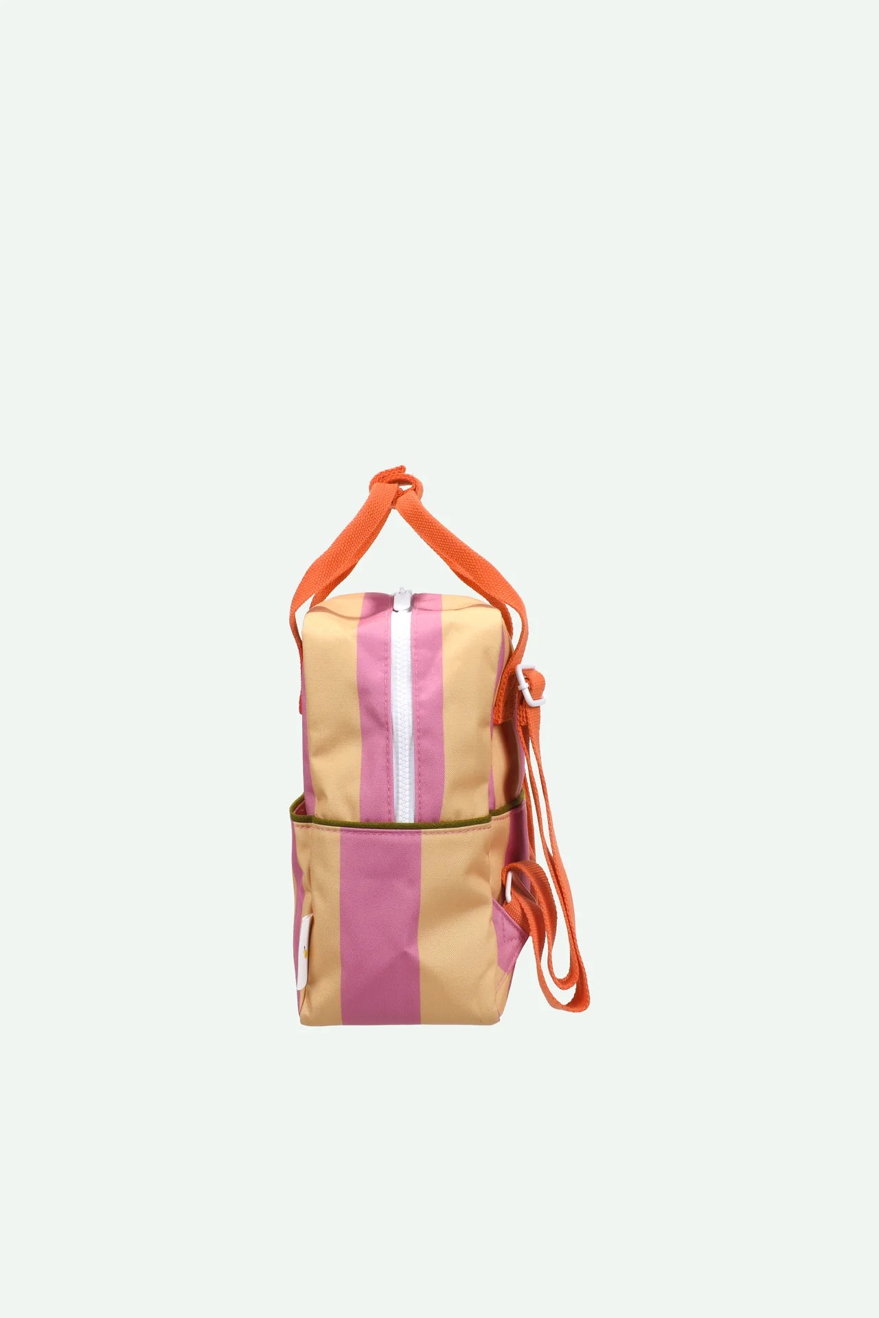 sticky lemon small backpack - striped pink rosebay + apple juice