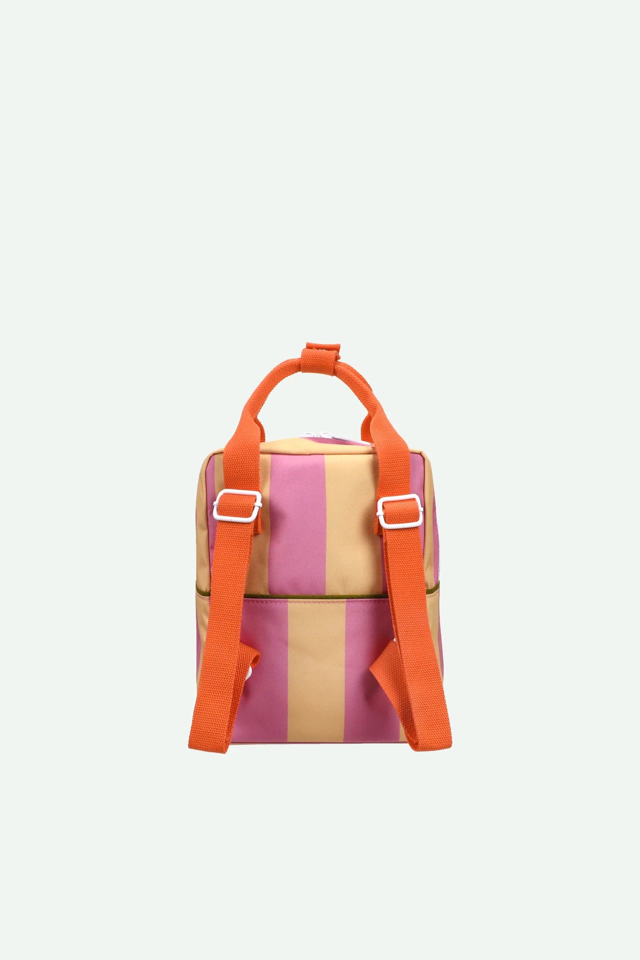 sticky lemon small backpack - striped pink rosebay + apple juice