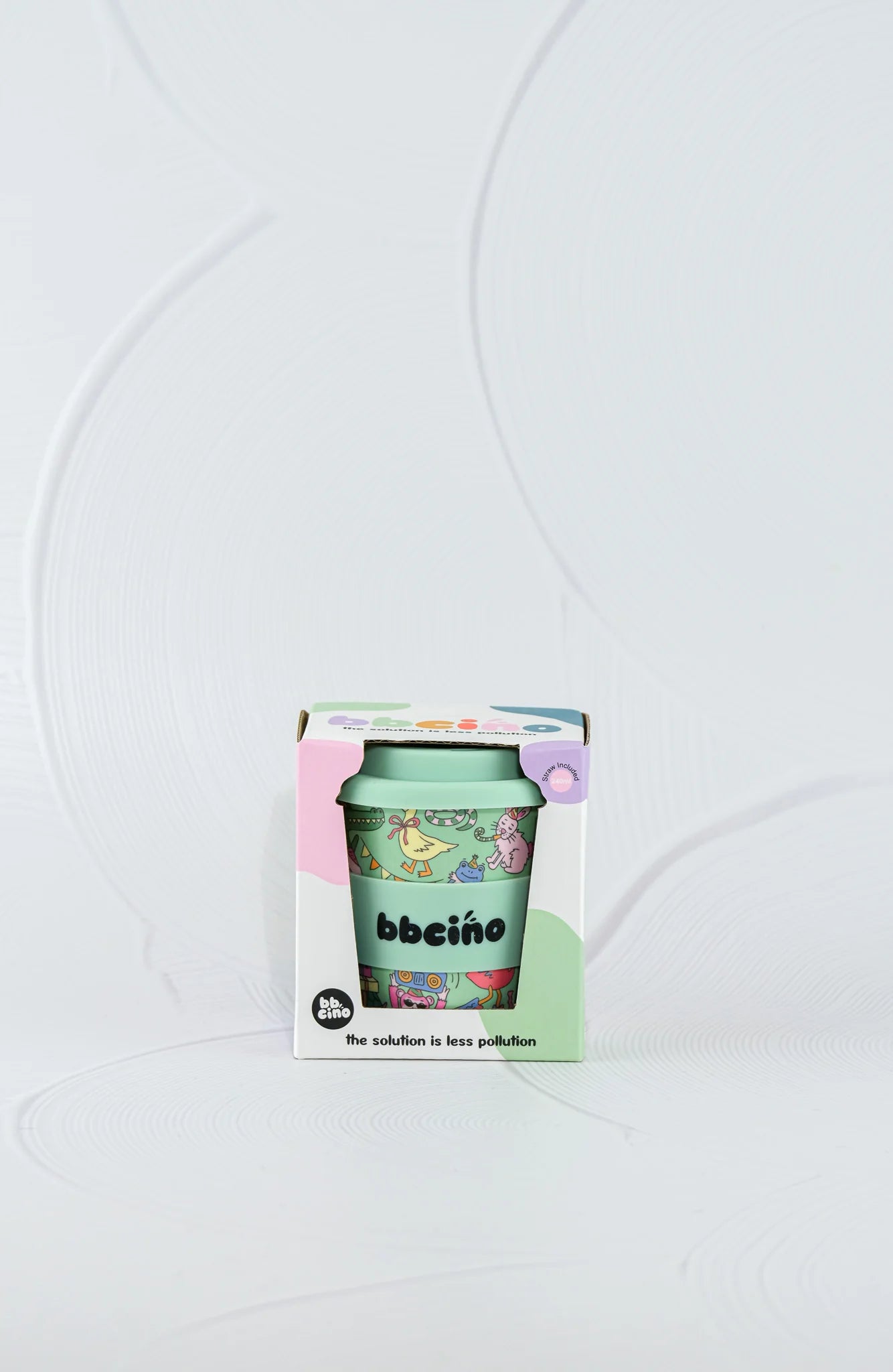 bbcino cup - party animals in green - 240ml