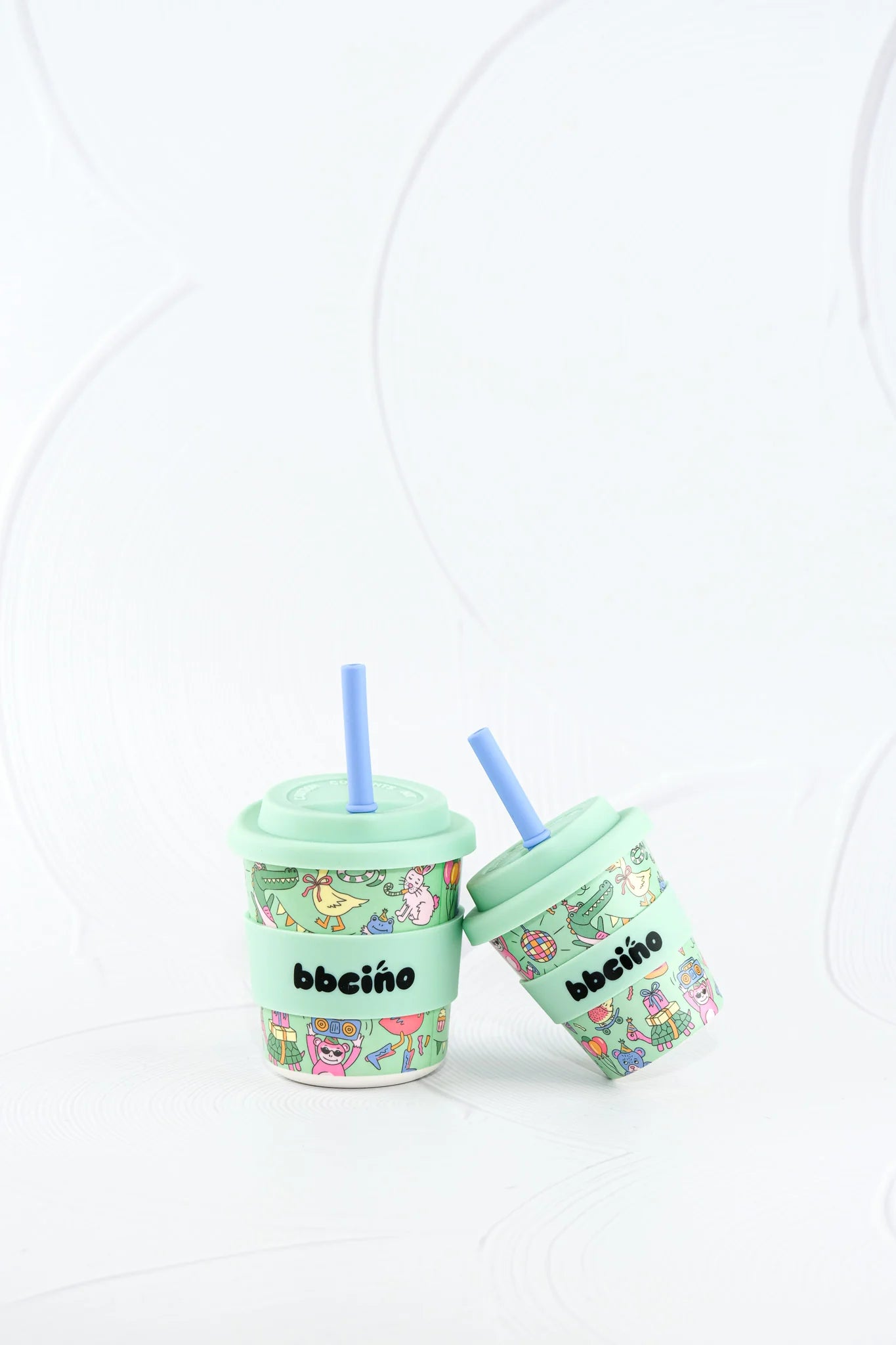 bbcino cup - party animals in green - 240ml
