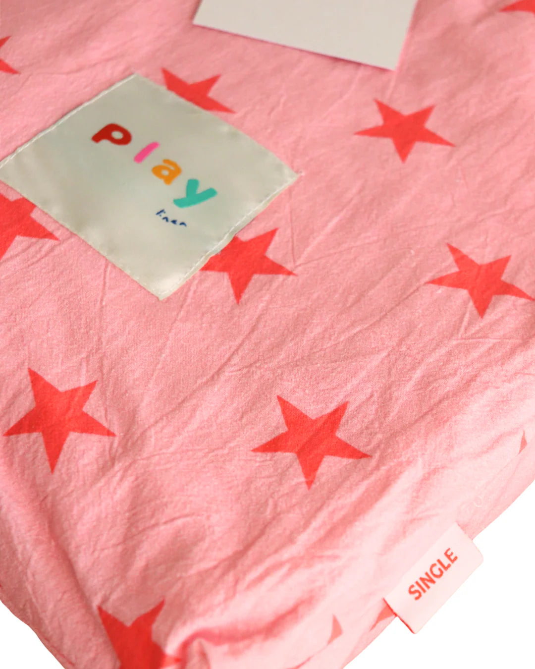 play linen strawberry star fitted sheet set