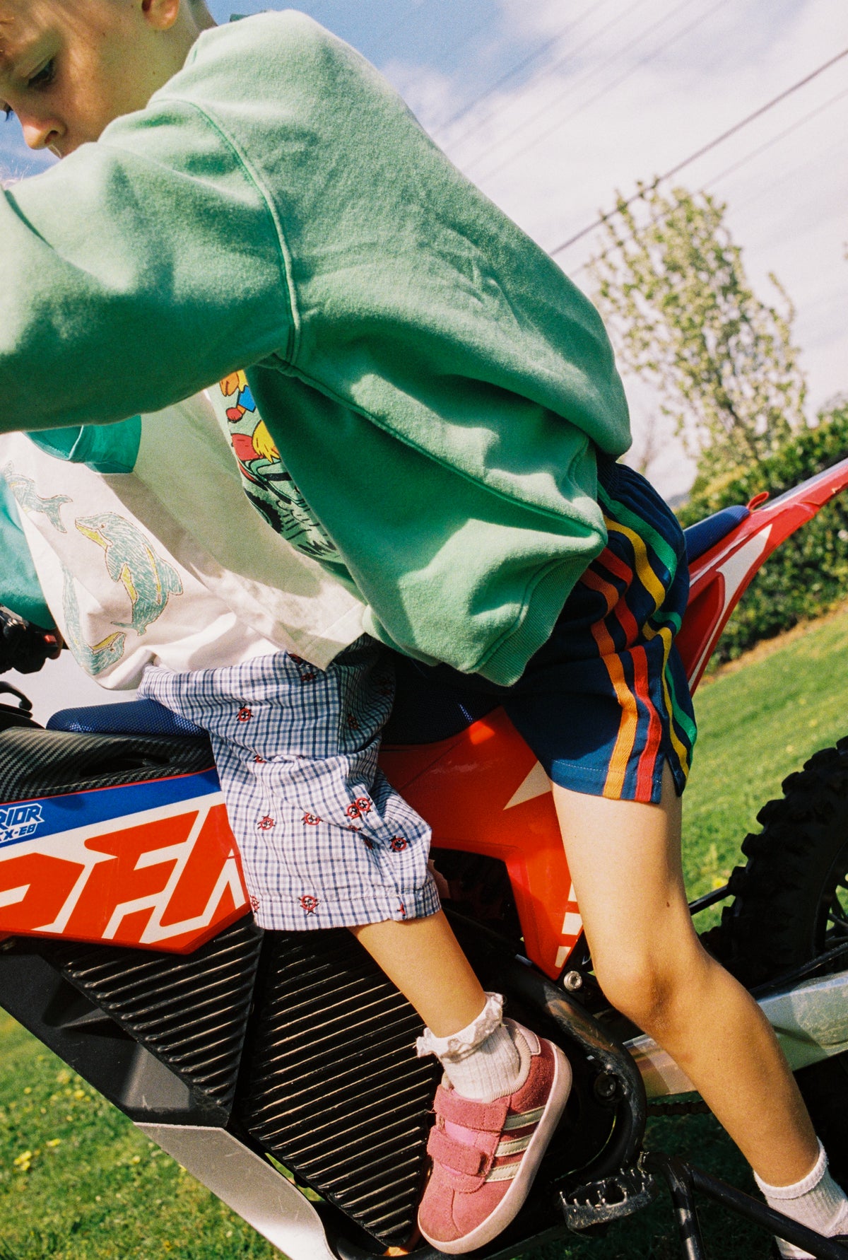 mam p.e shorts - retro stripe