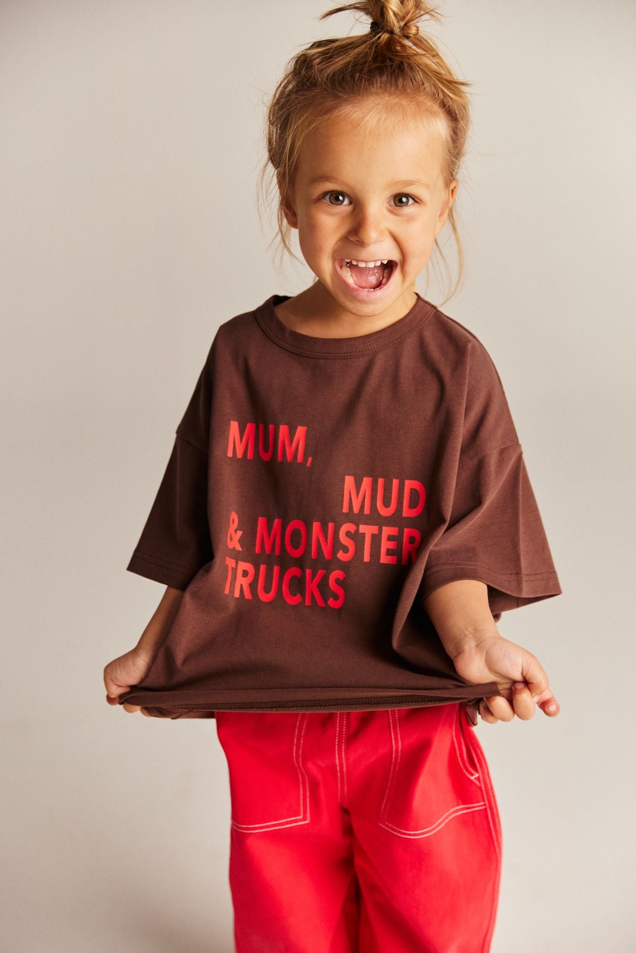 bbobbie mmm tee - brown with red