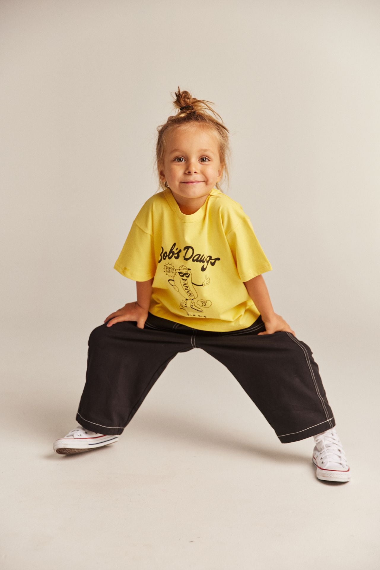 bbobbie dawgs tee - yellow with black PRE ORDER