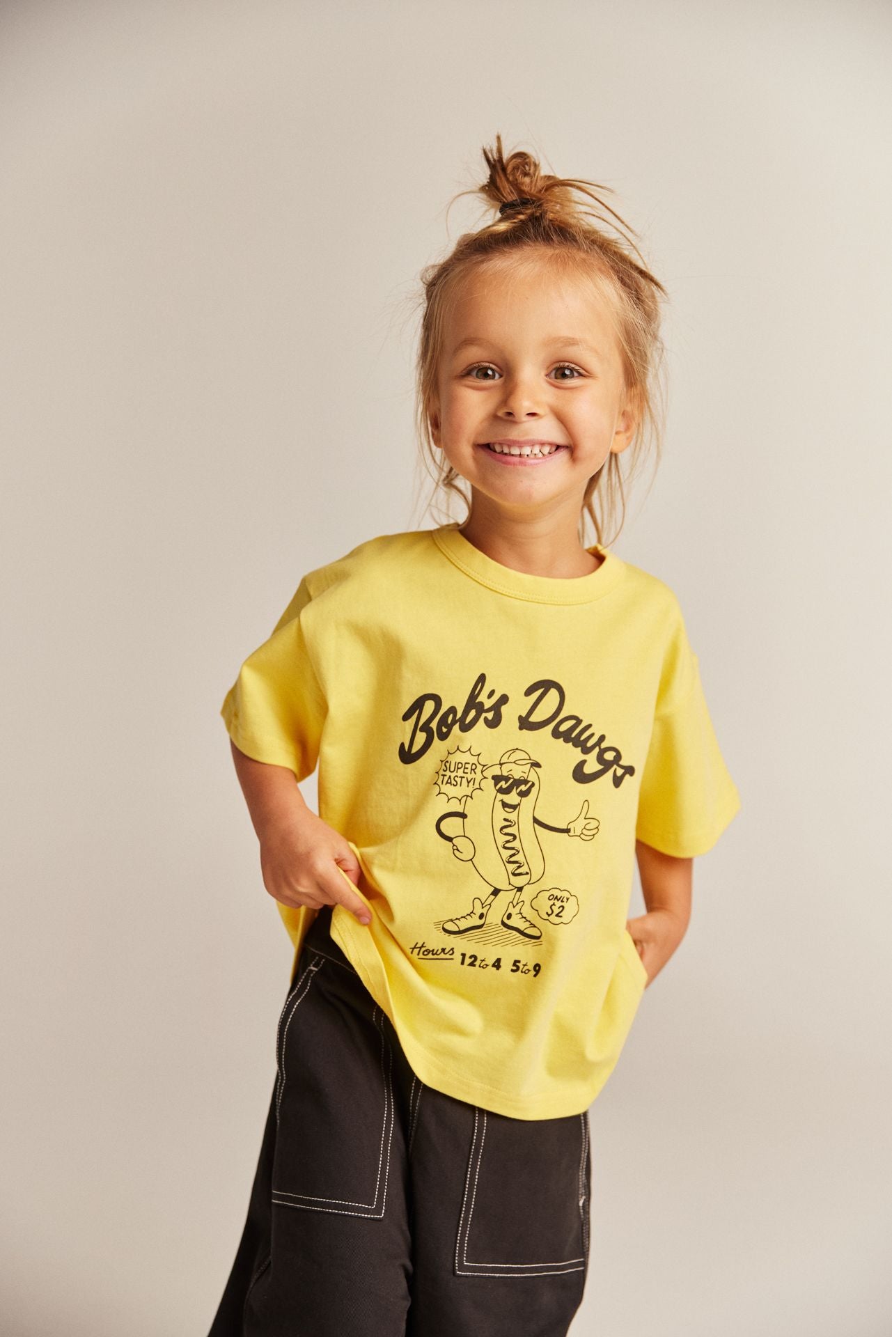 bbobbie dawgs tee - yellow with black