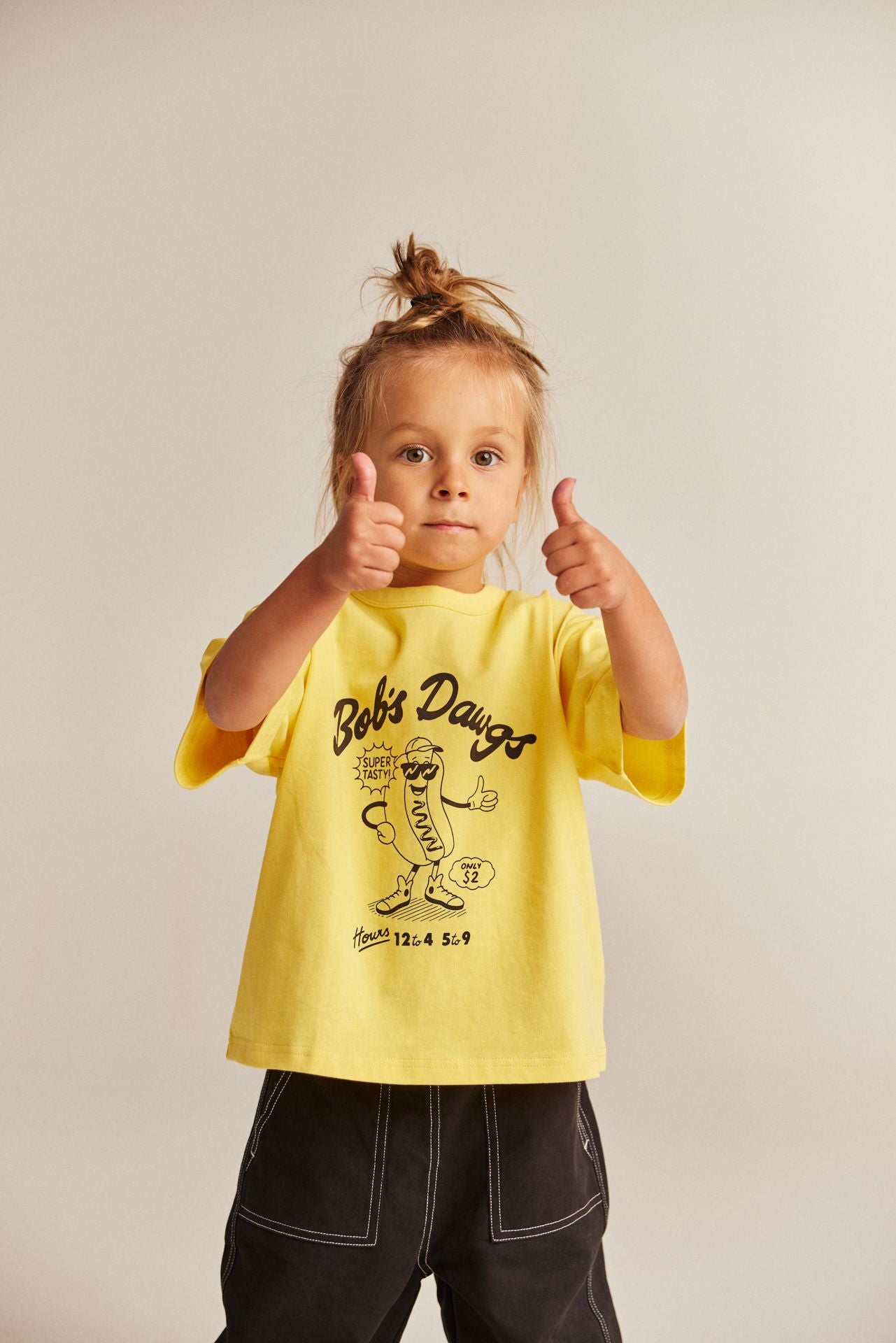 bbobbie dawgs tee - yellow with black