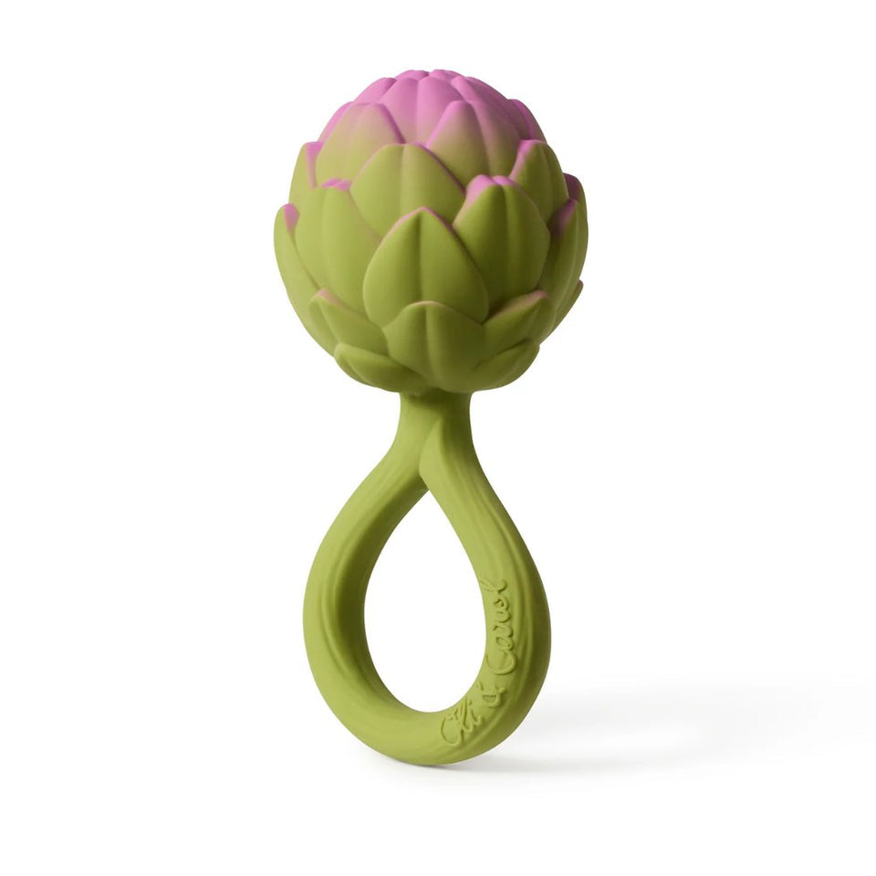 oli & carol rattle toy - artichoke