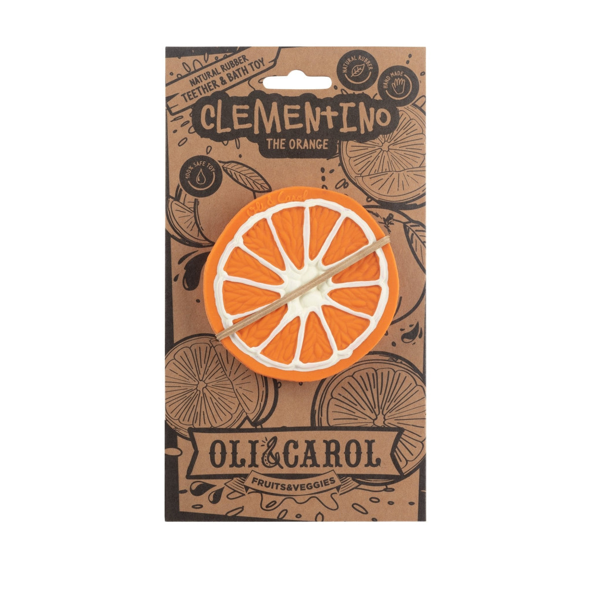 oli & carol - clementino the orange teether