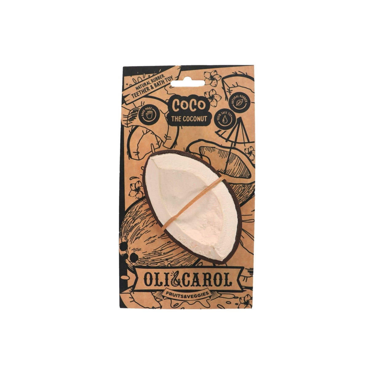 oli & carol - coco the coconut teether