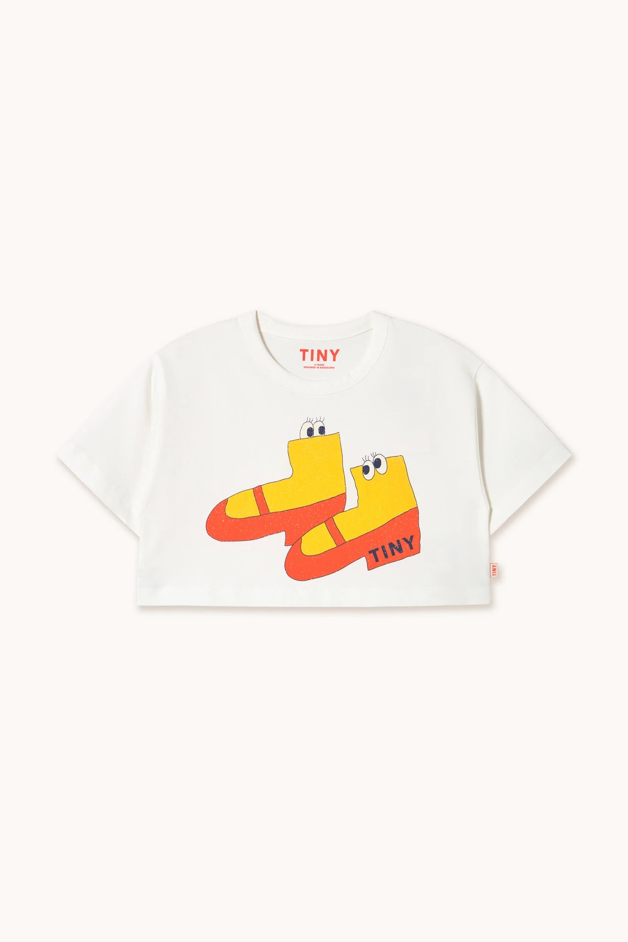 tiny cottons walk graphic crop tee
