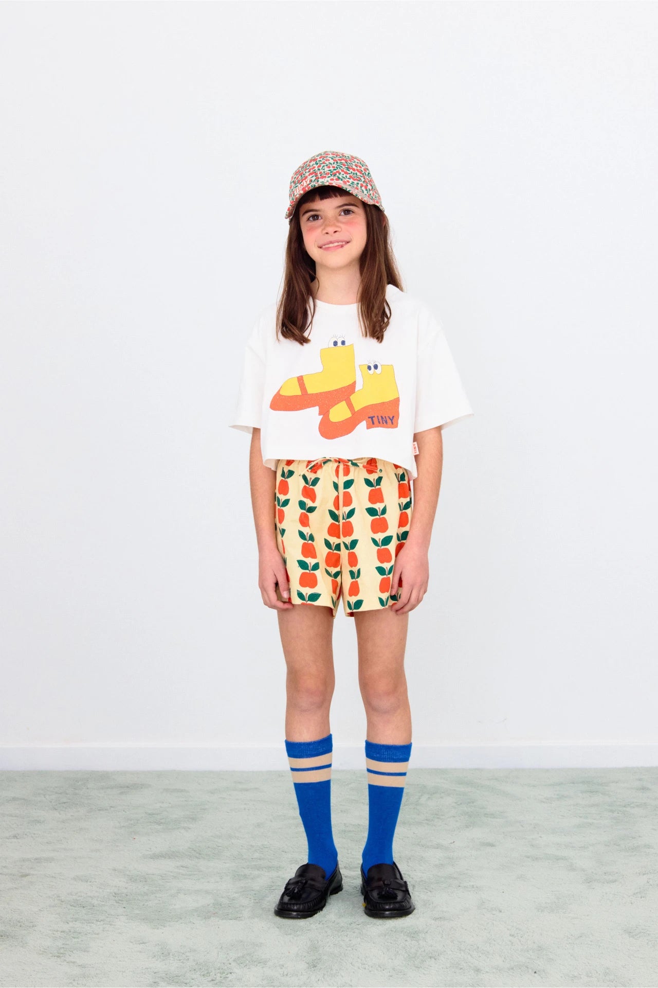 tiny cottons walk graphic crop tee