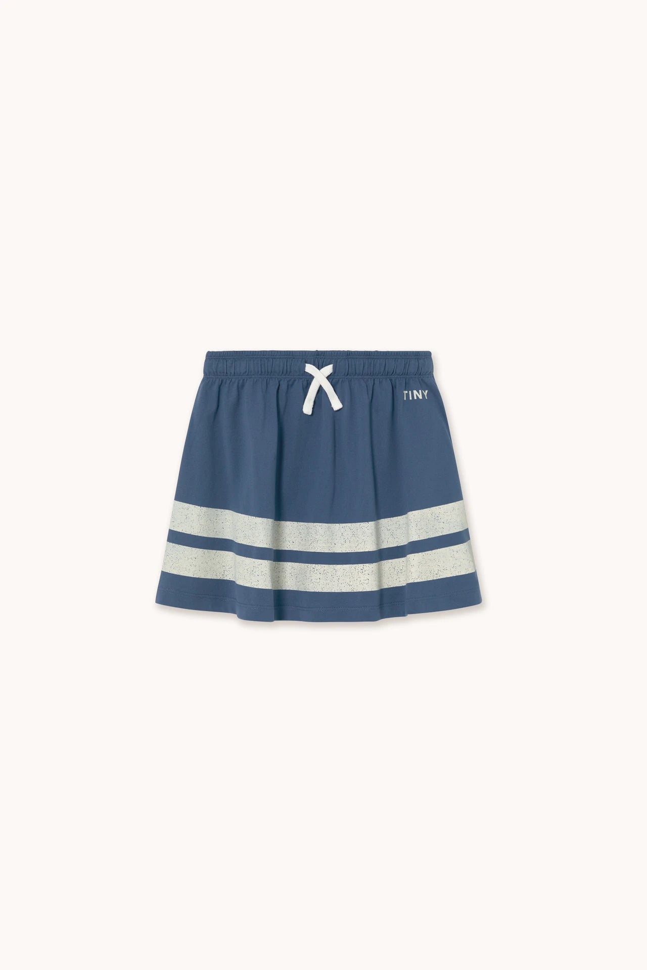 tiny cottons  stripes logo skirt - light navy