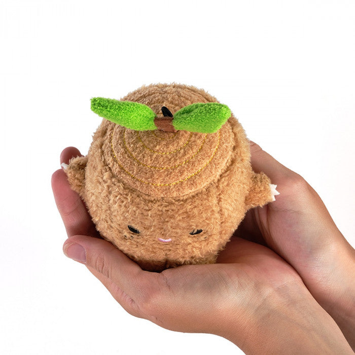 noodoll ricelogi mini plush toy - tree stump