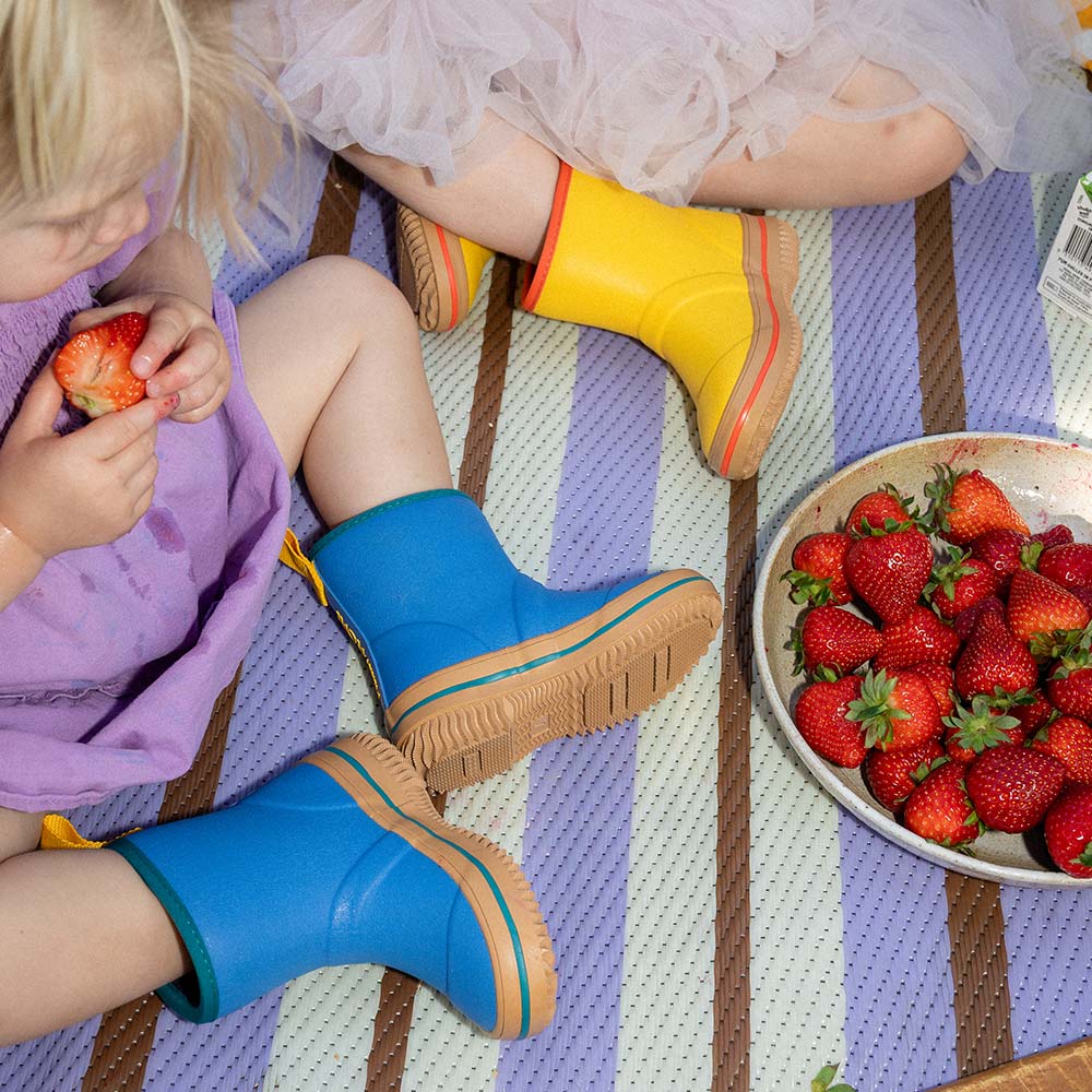 merry people andie kids gumboot - ocean blue