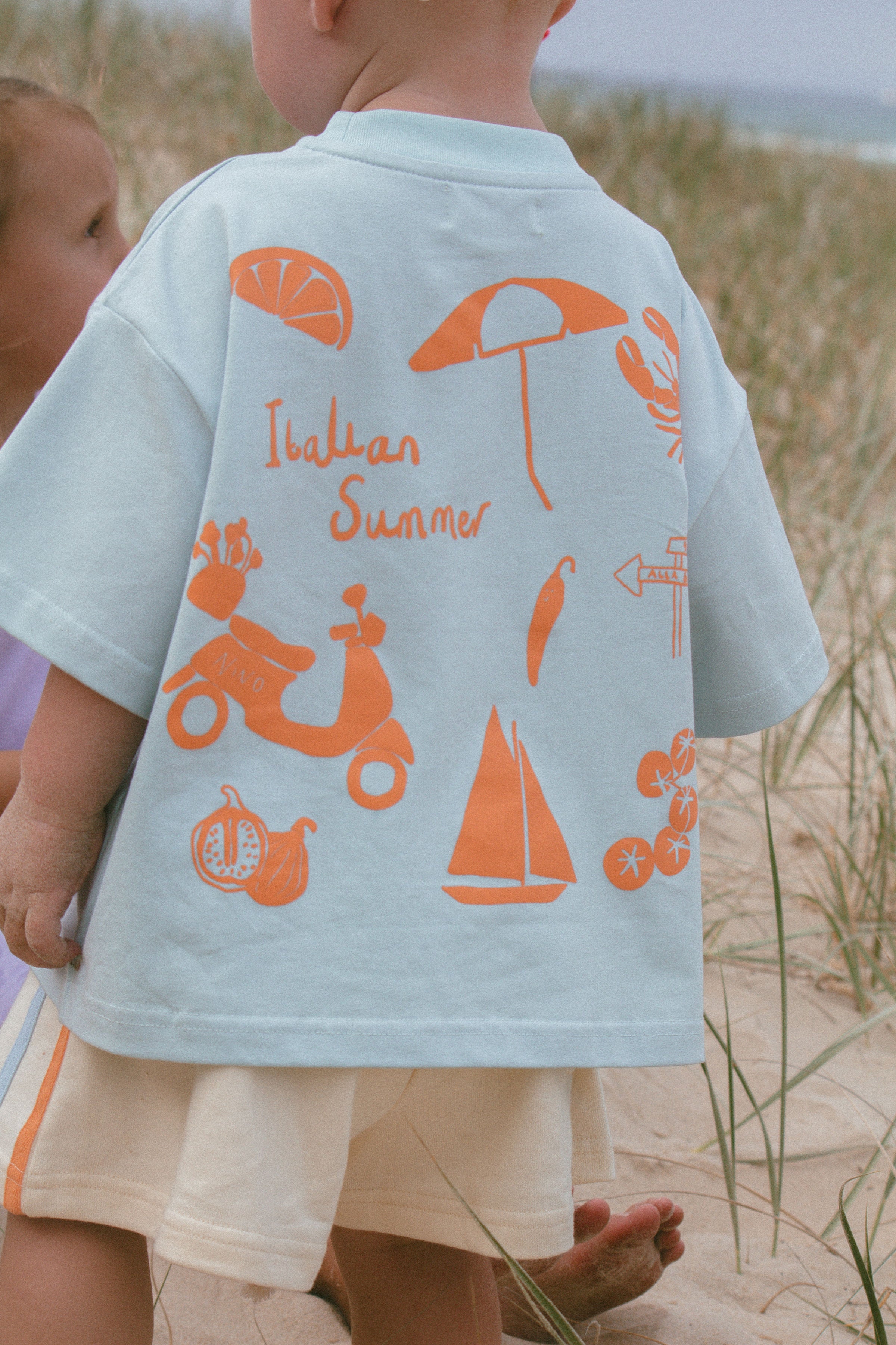 nino the label alla spiaggia t-shirt - sea mist