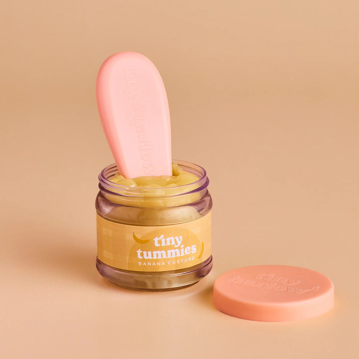 tiny harlow tiny tummies doll food jar - banana custard