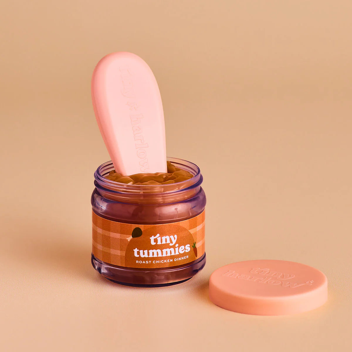 tiny harlow tiny tummies doll food jar - roast chicken dinner