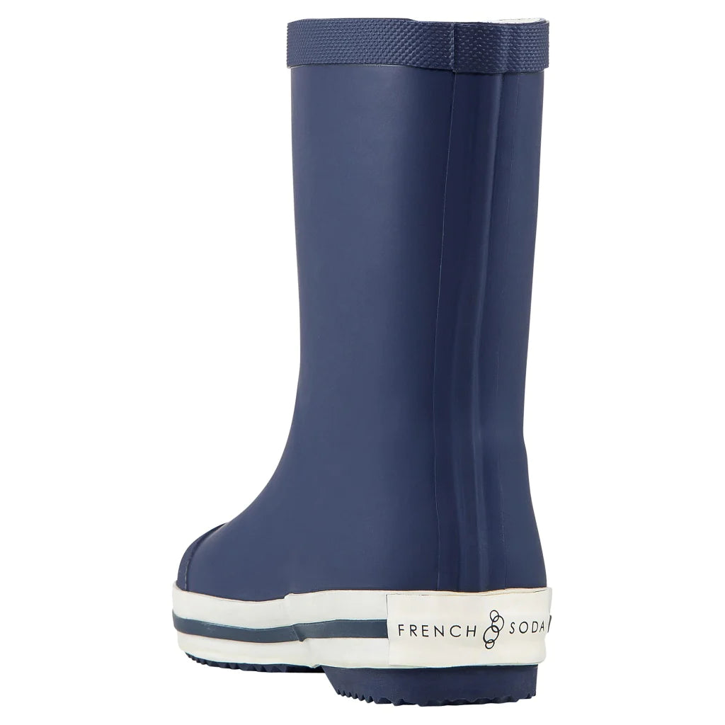 french soda kids natural rubber gumboot - navy