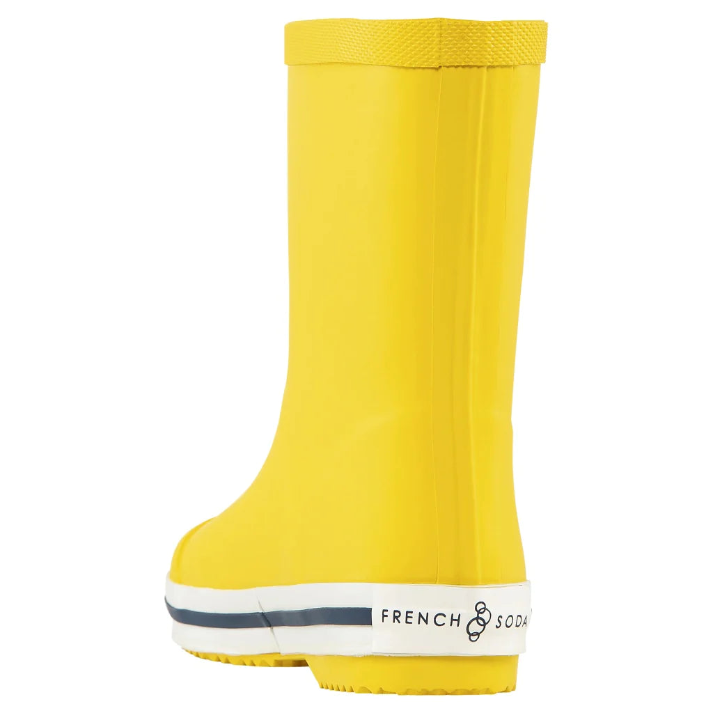 french soda kids natural rubber gumboot - yellow