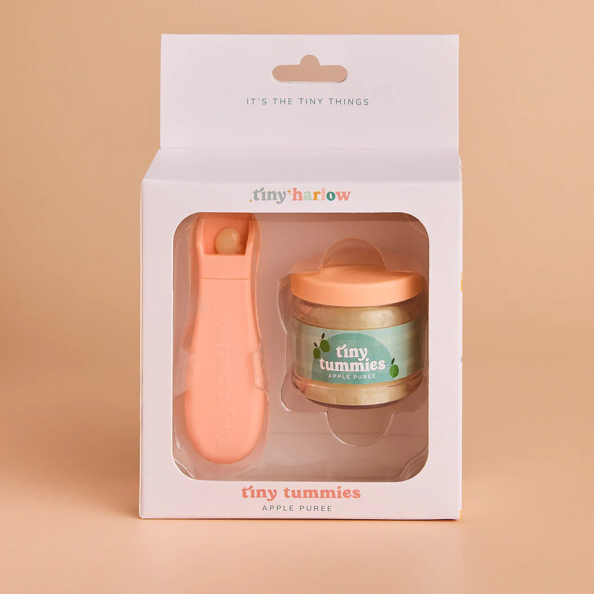 tiny harlow tiny tummies doll food jar - apple puree