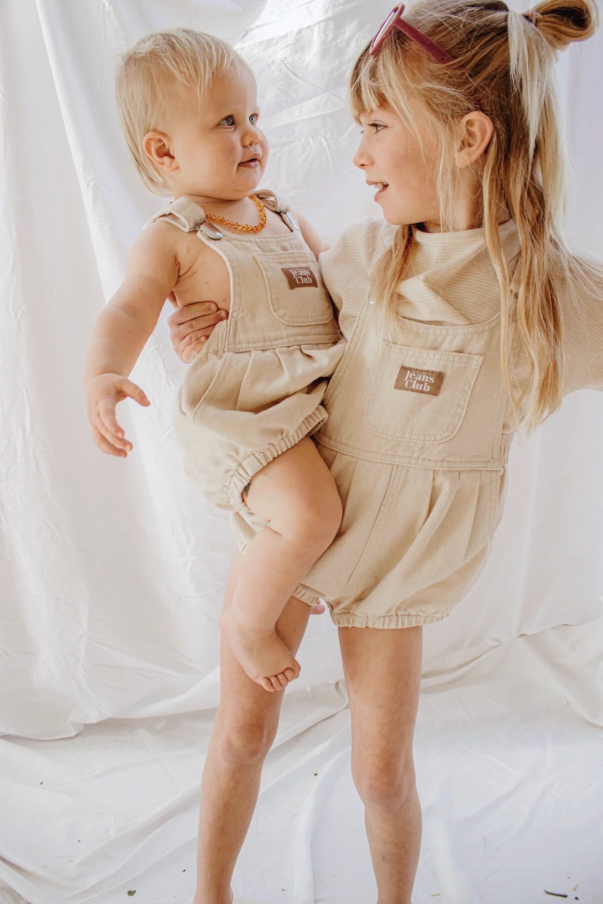twin collective bowie bubble romper - organic natural