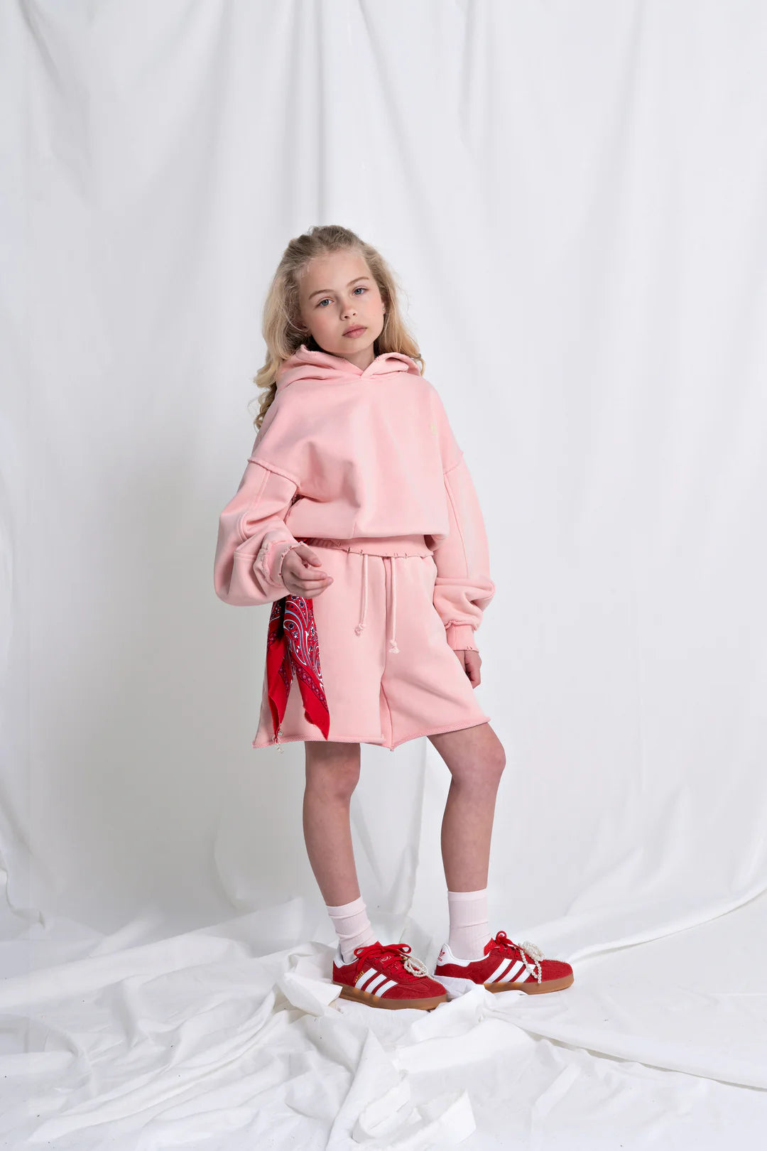 house of basicz the hoodie crop - pink vintage wash - pre order