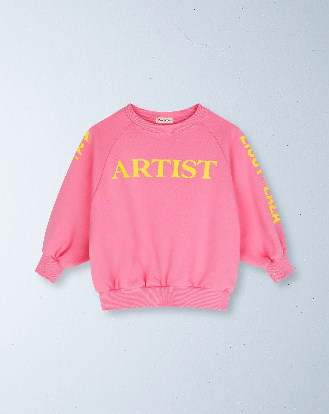 ziggy zaza artist pullover - pink pop + yellow