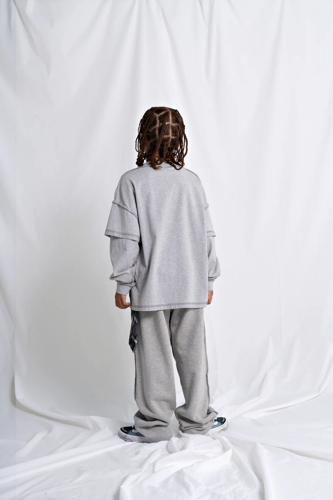house of basicz the reverzed longsleeve - grey marble