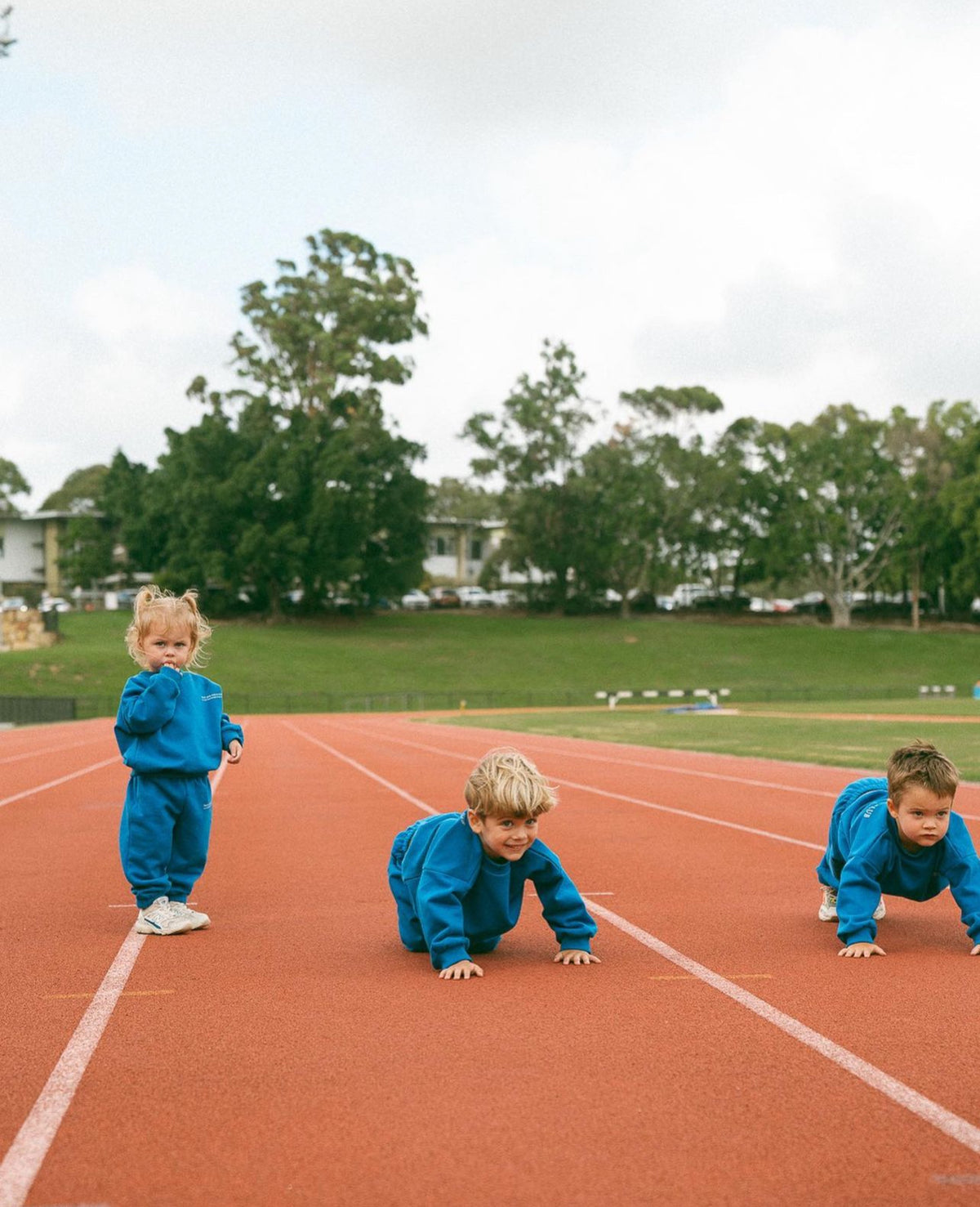 the wholesome store mini track and field sweatpants