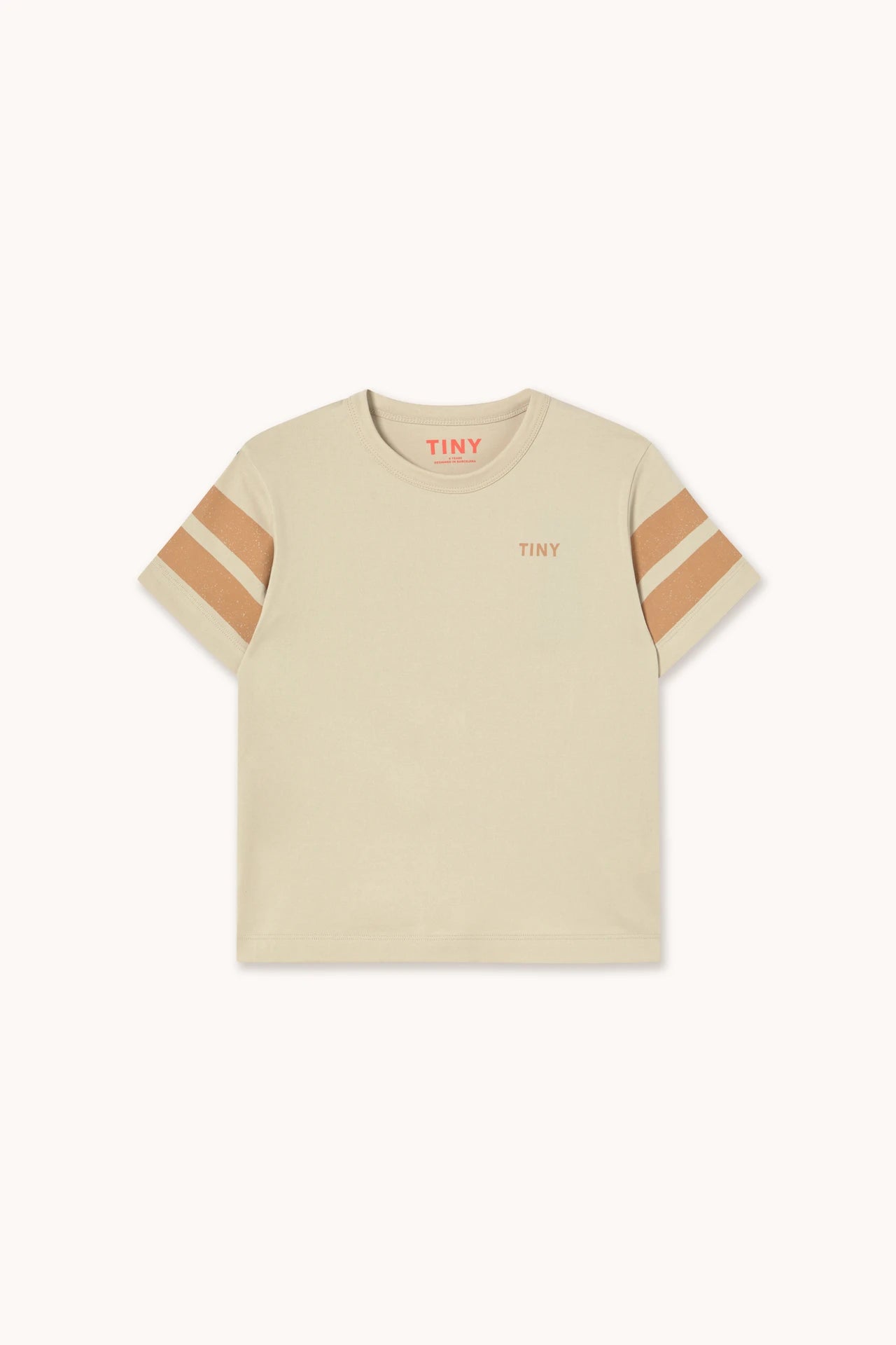 tiny cottons stripes logo tee - dark vanilla