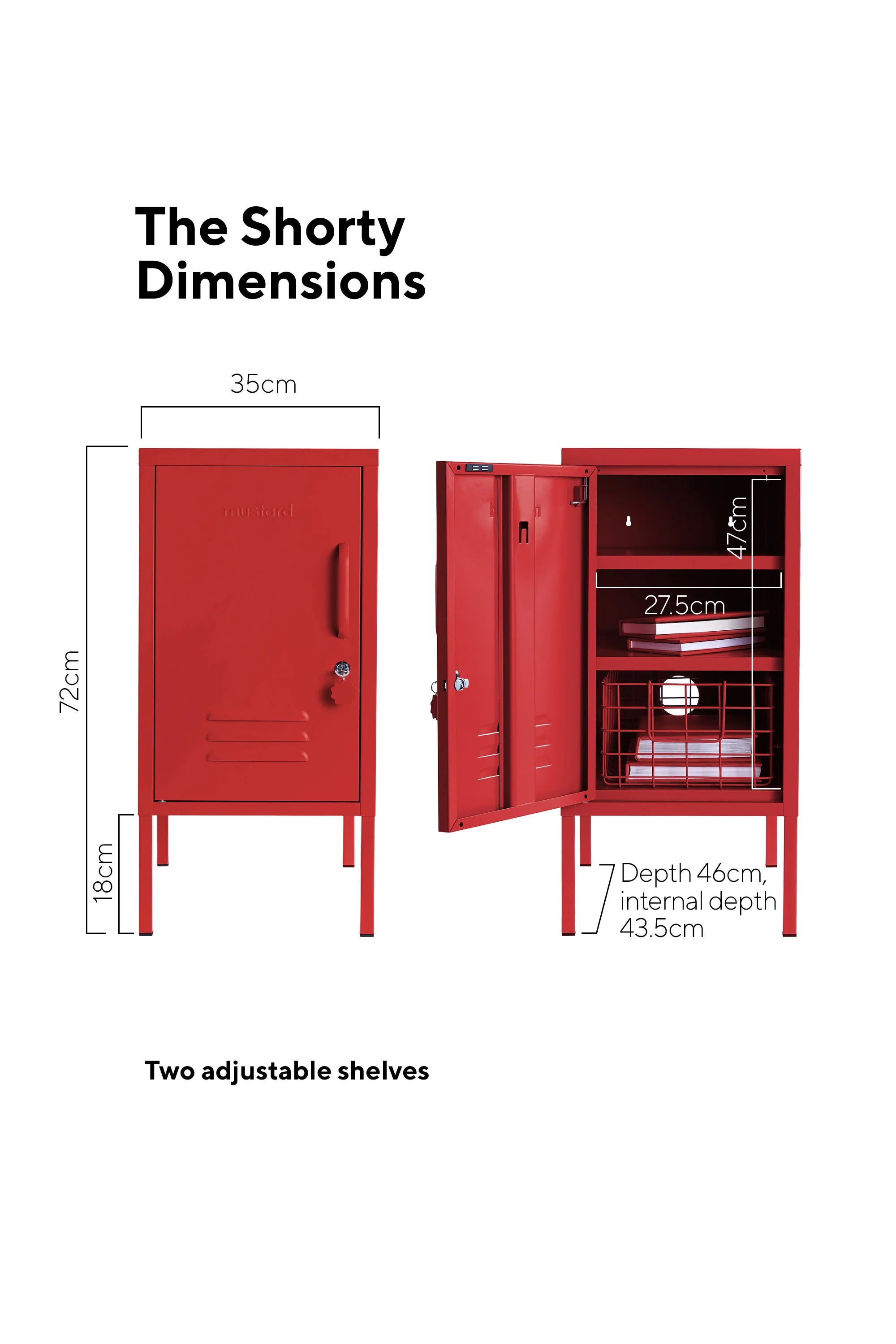 mustard made locker - the shorty in poppy to the left