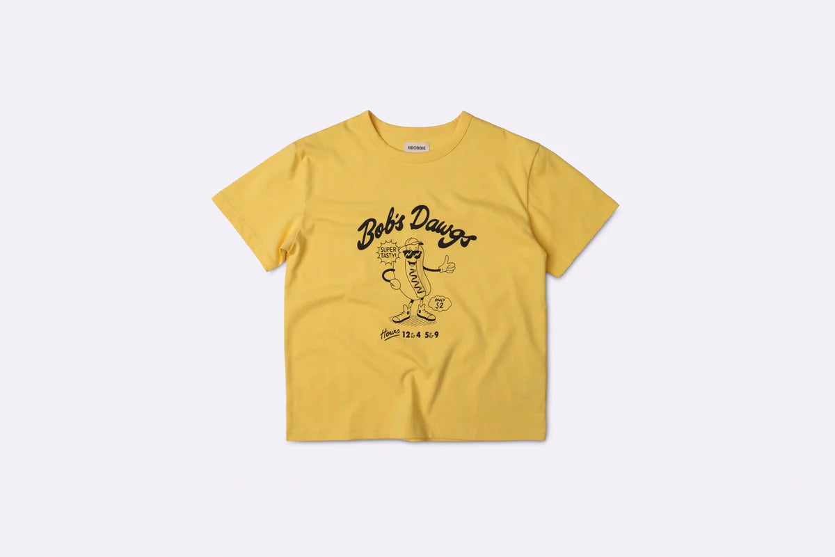 bbobbie dawgs tee - yellow with black PRE ORDER