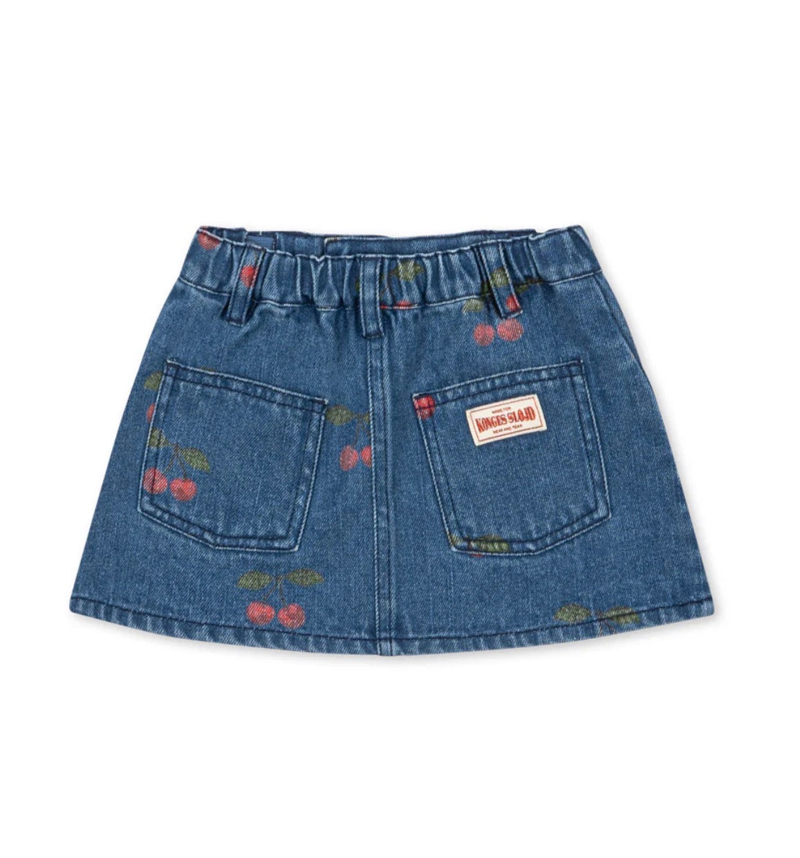 konges slojd magot printed skirt - ma grande cerise denim