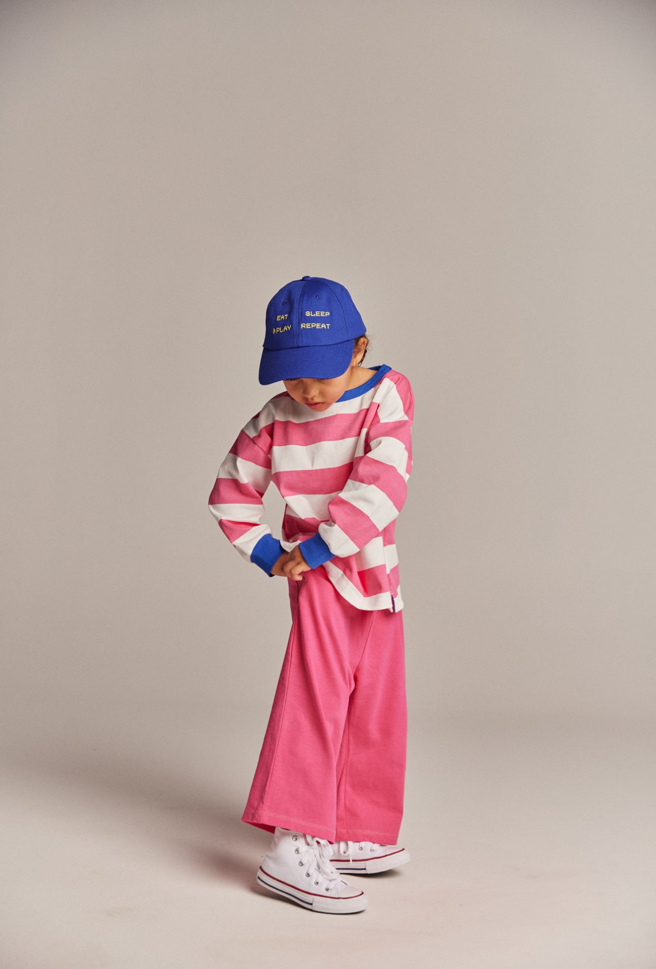 bbobbie eat, sleep, play, repeat dad cap in cobalt blue