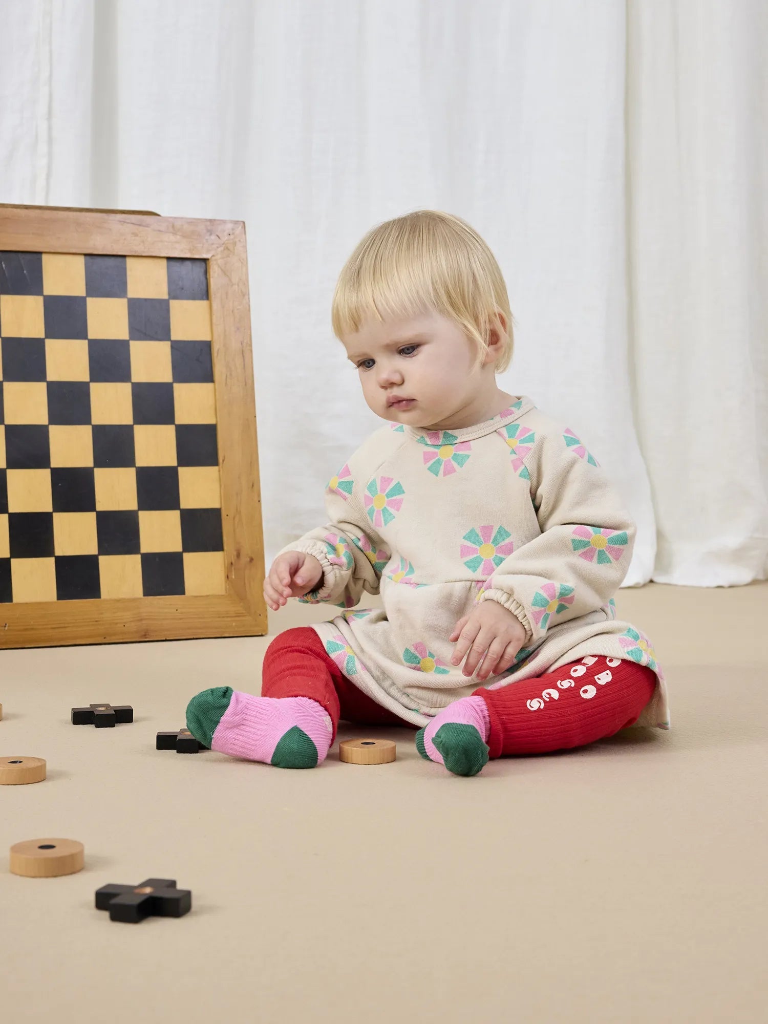 bobo choses baby colour block long socks
