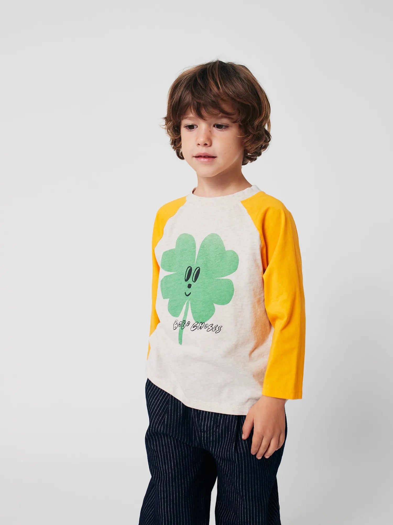 bobo Choses lucky clover ranglan sleeves t-shirt
