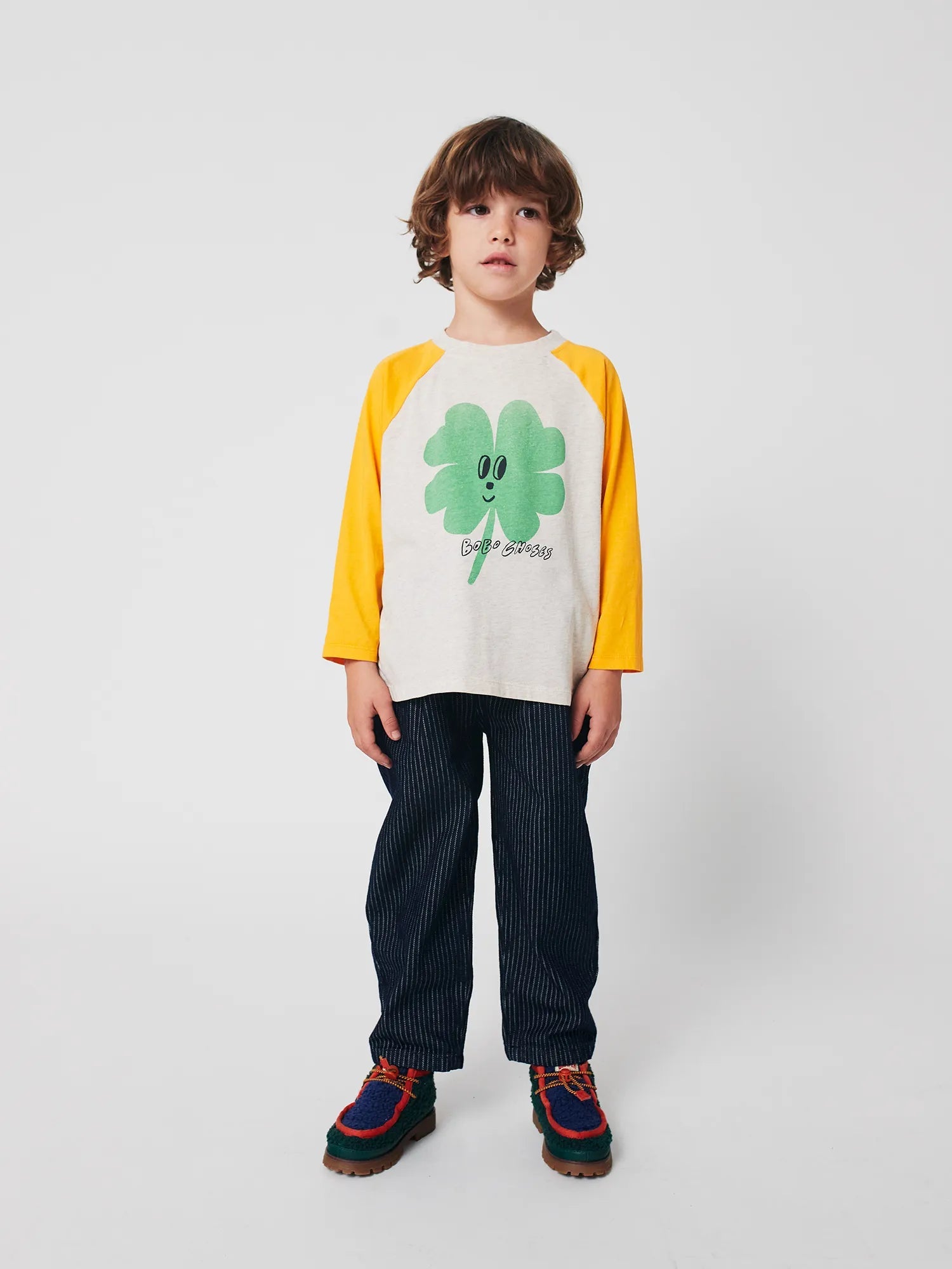 bobo Choses lucky clover ranglan sleeves t-shirt