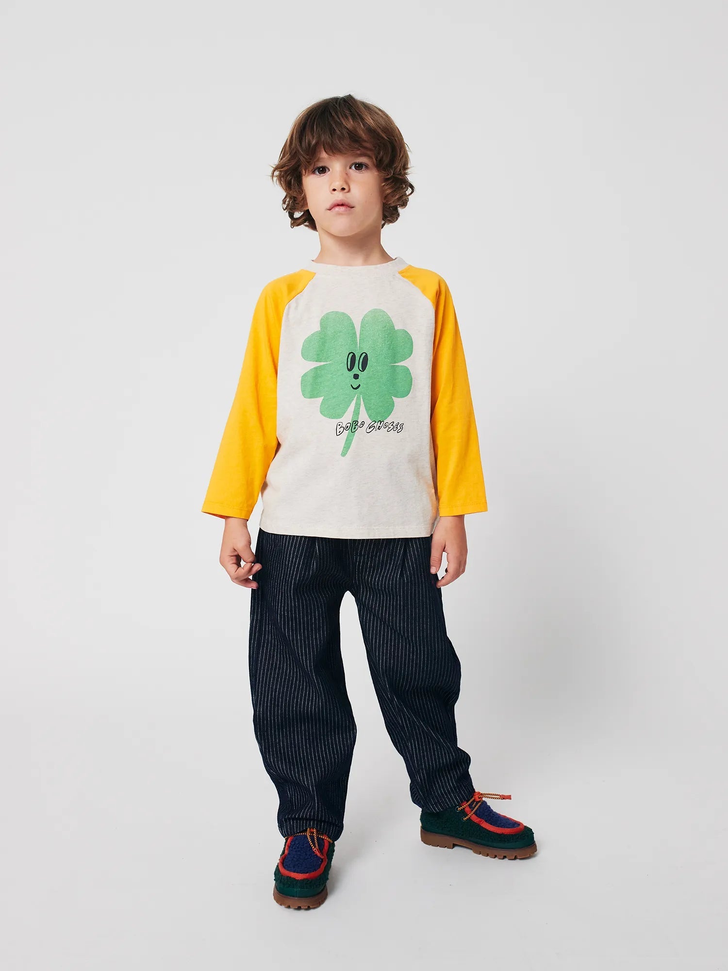 bobo Choses lucky clover ranglan sleeves t-shirt