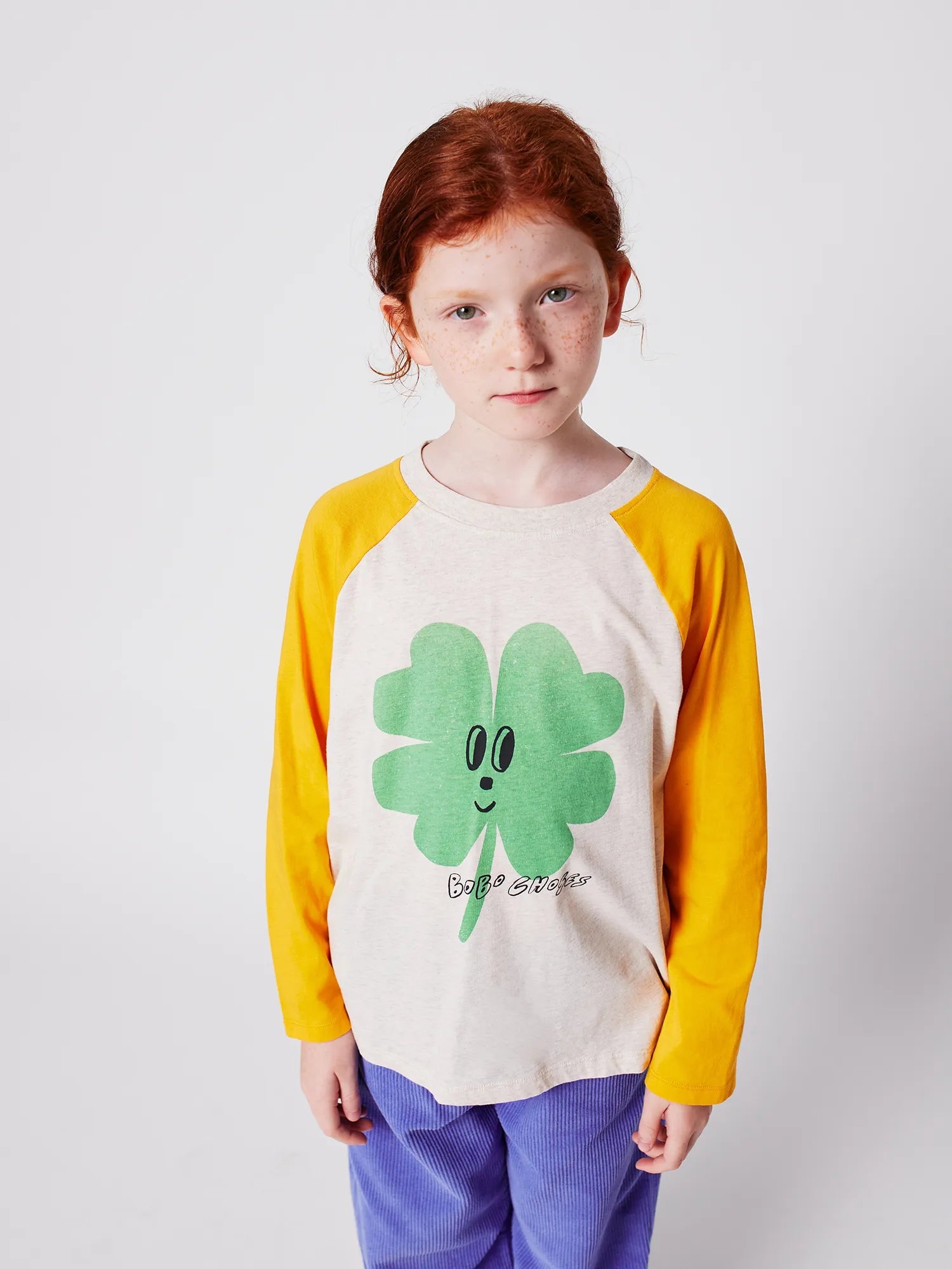 bobo Choses lucky clover ranglan sleeves t-shirt