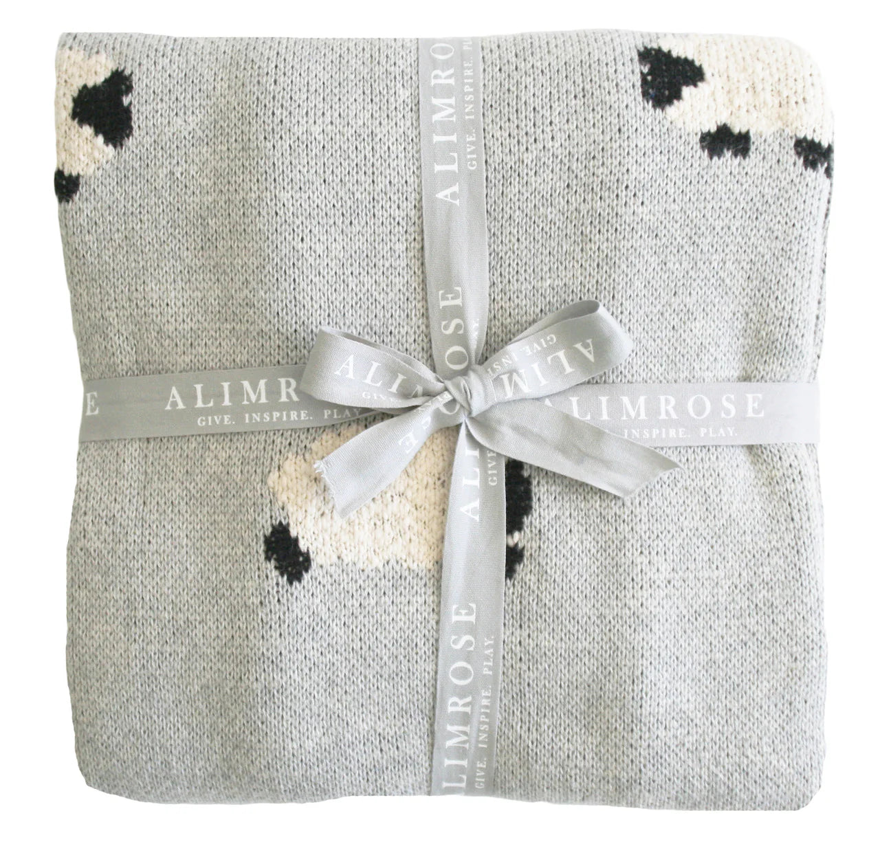 alimrose baa baa baby blanket - grey