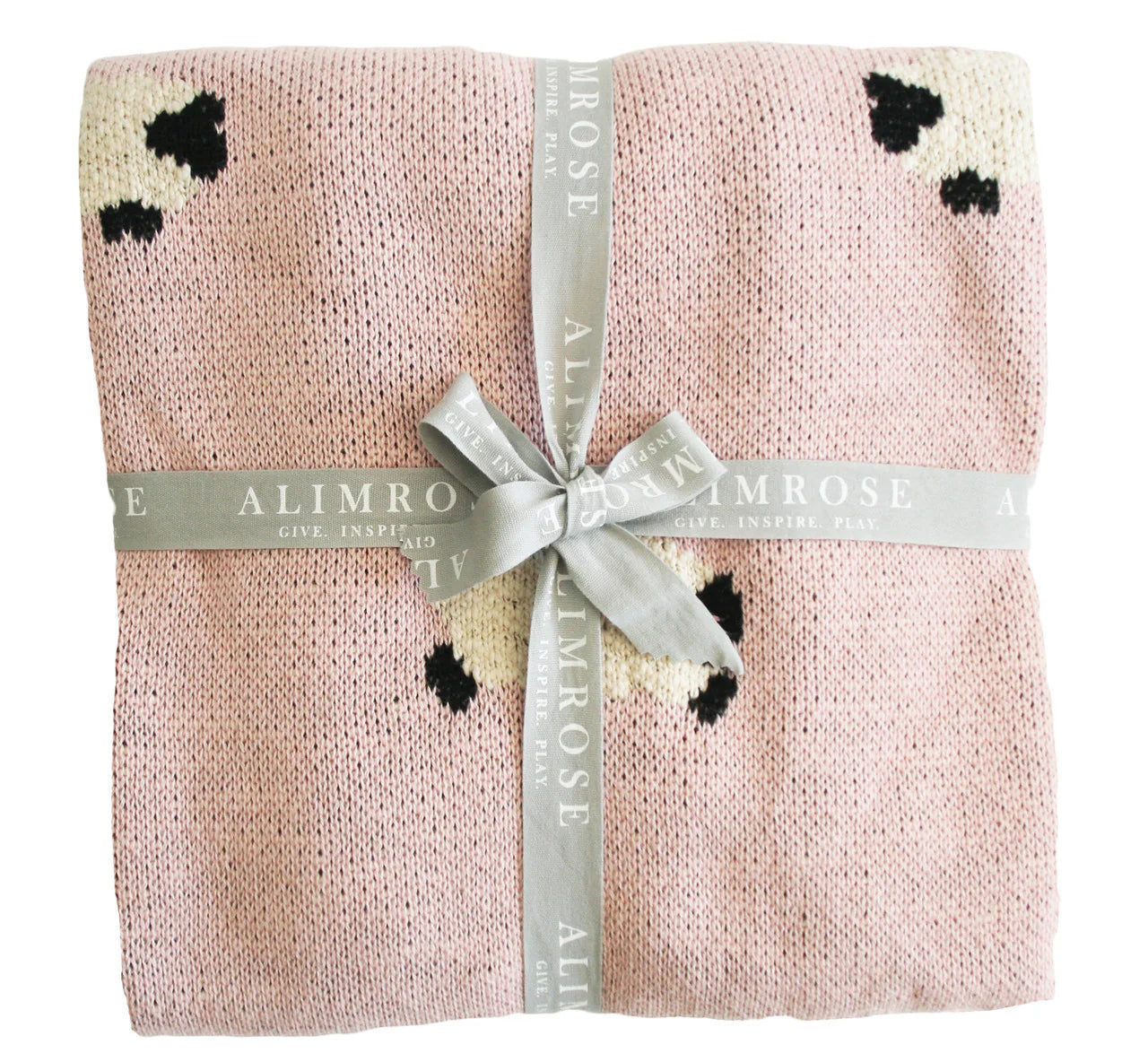 alimrose baa baa baby blanket - soft pink