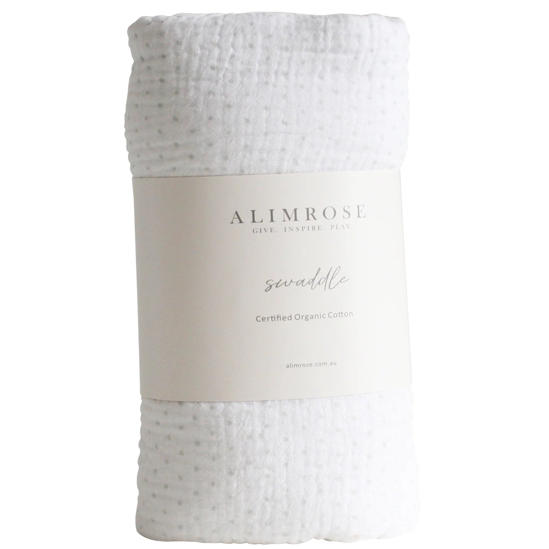alimrose muslin swaddle - grey spot