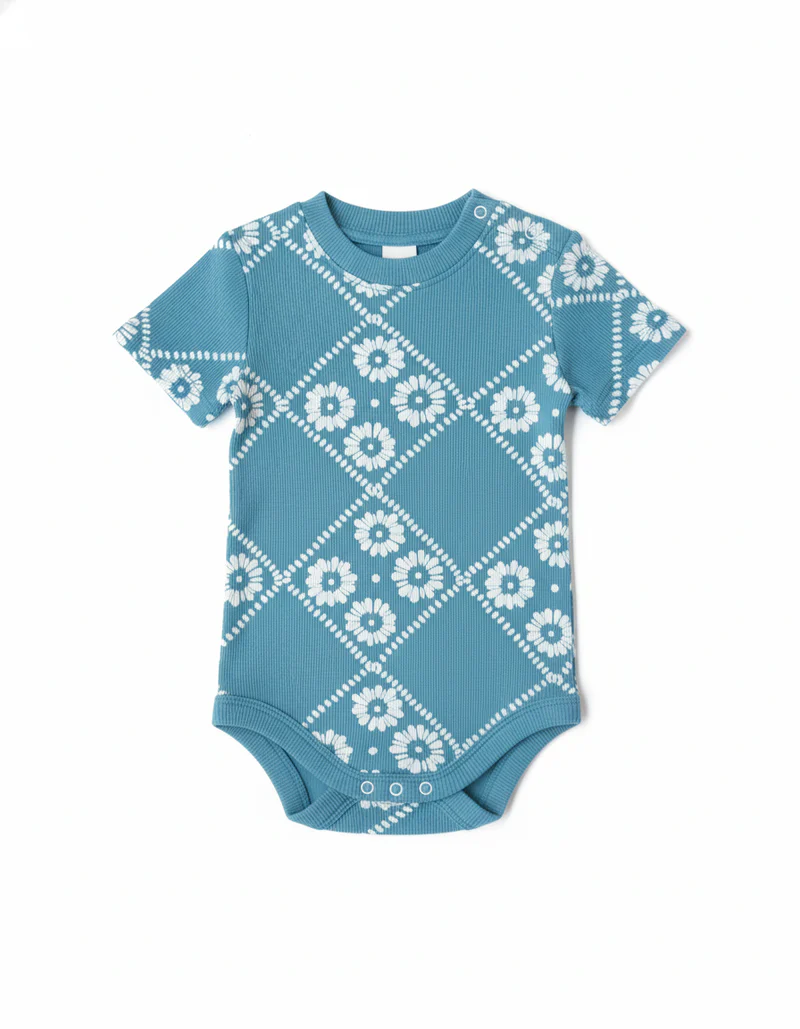 summer and storm bodysuit - blue floral