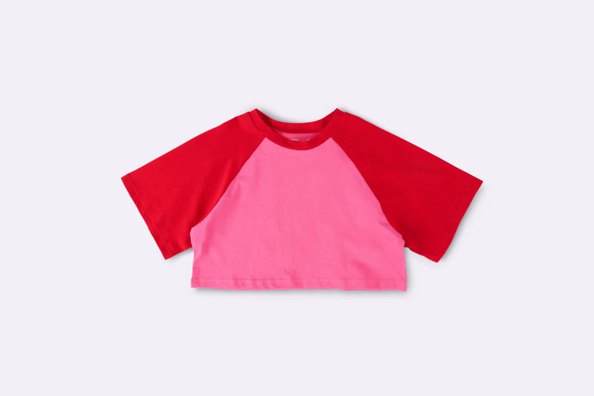 bbobbie raglan top - red / pink
